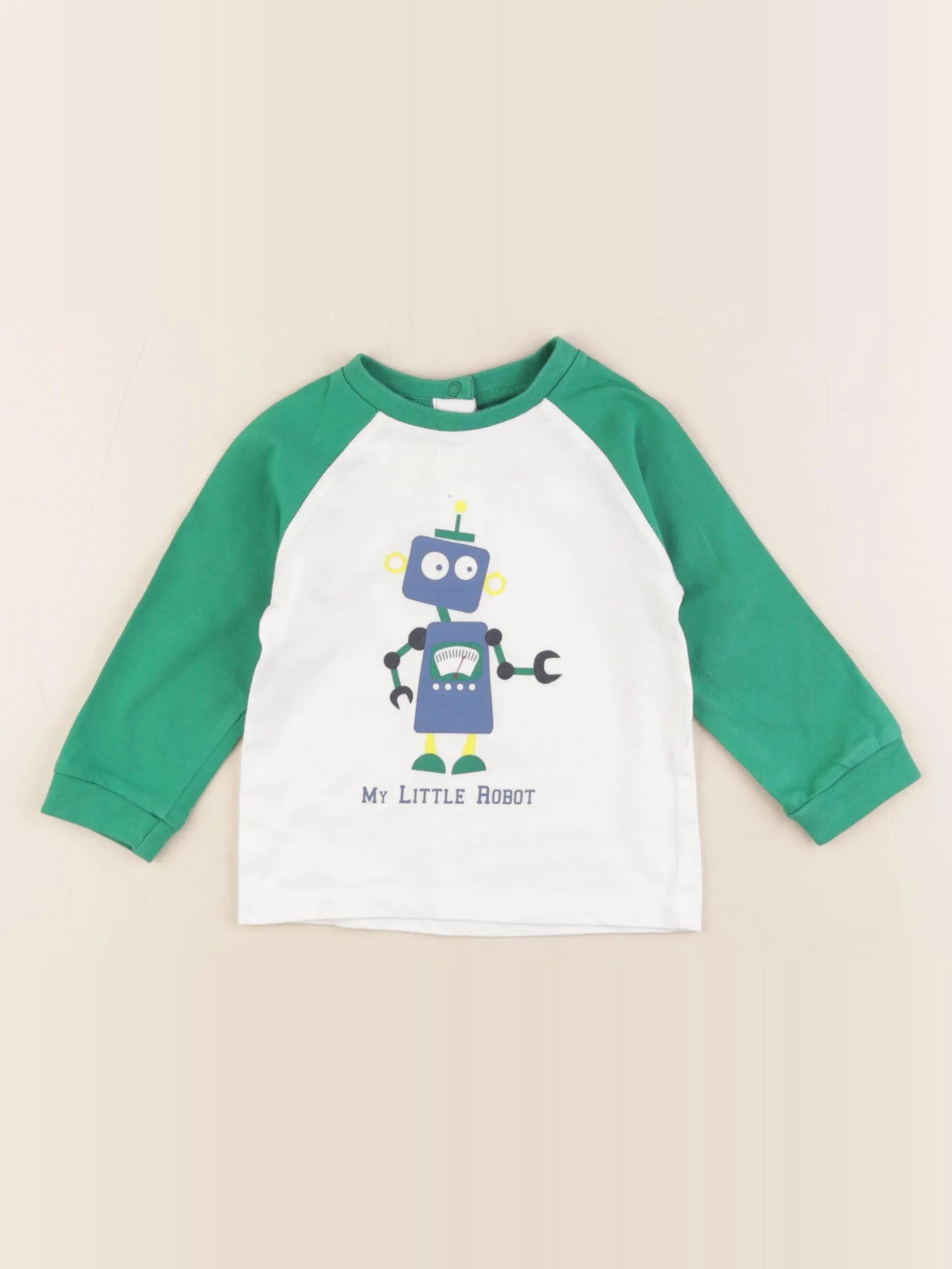 Vertbaudet - tee-shirt vert - 12 mois