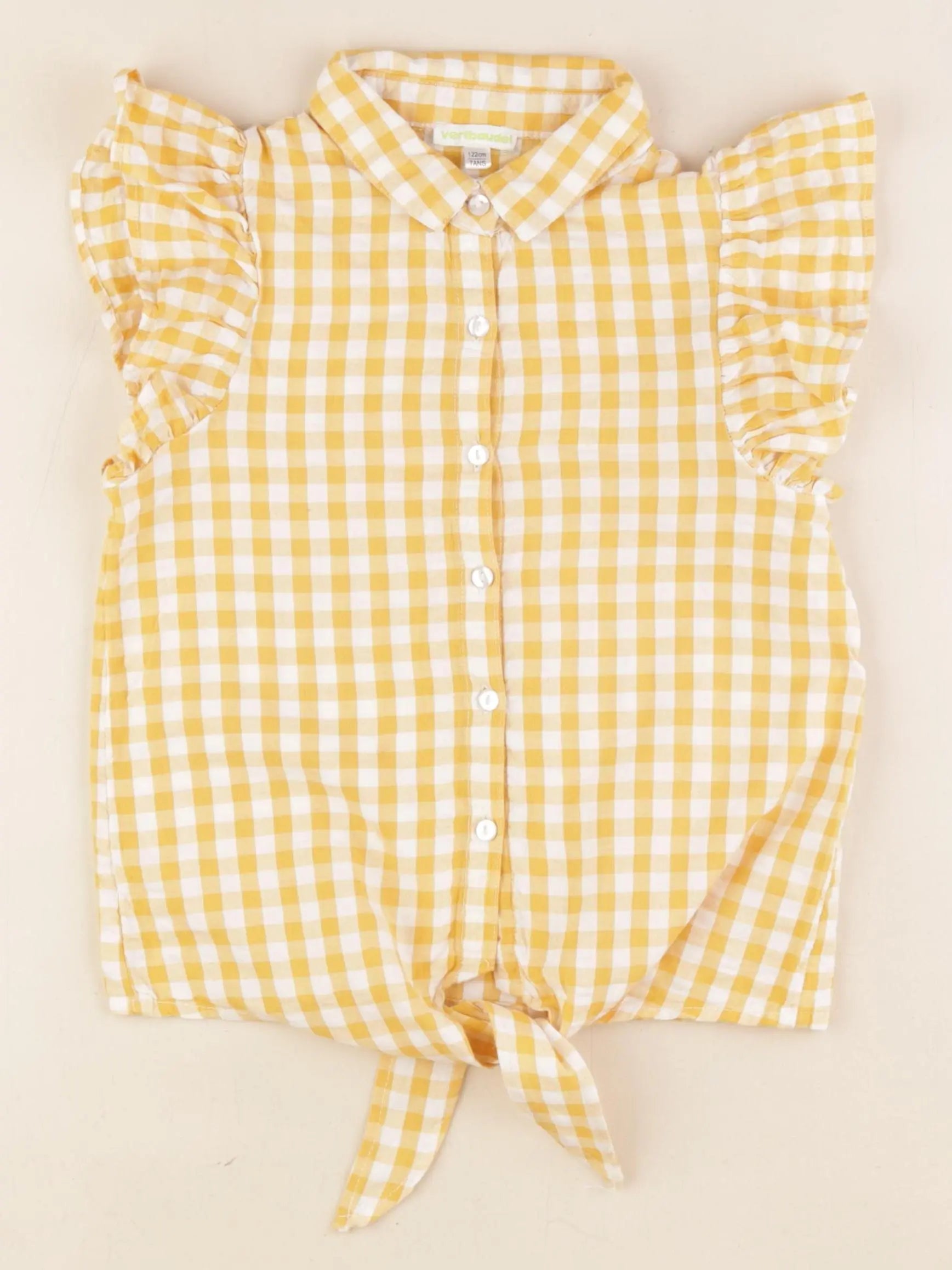 Vertbaudet - chemise jaune - 7 ans
