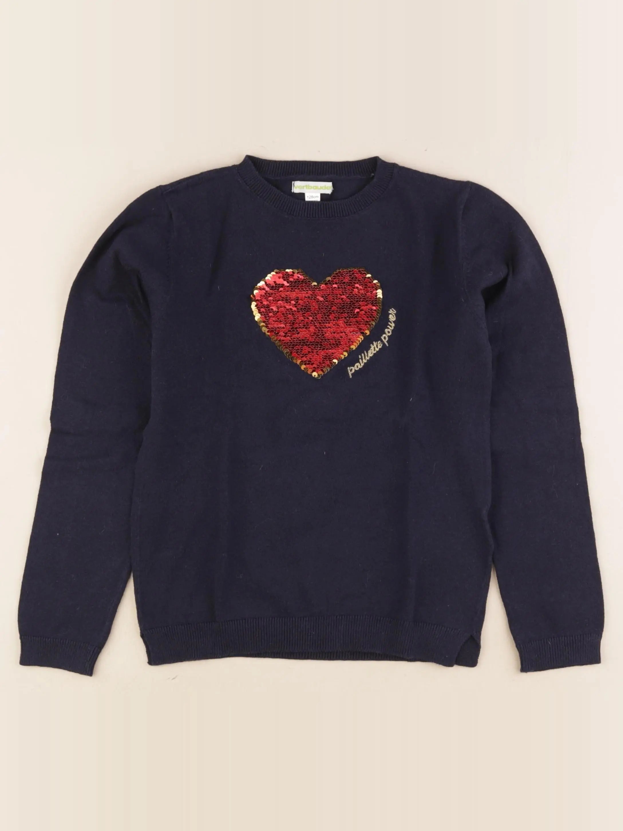 Vertbaudet - pull bleu - 8 ans