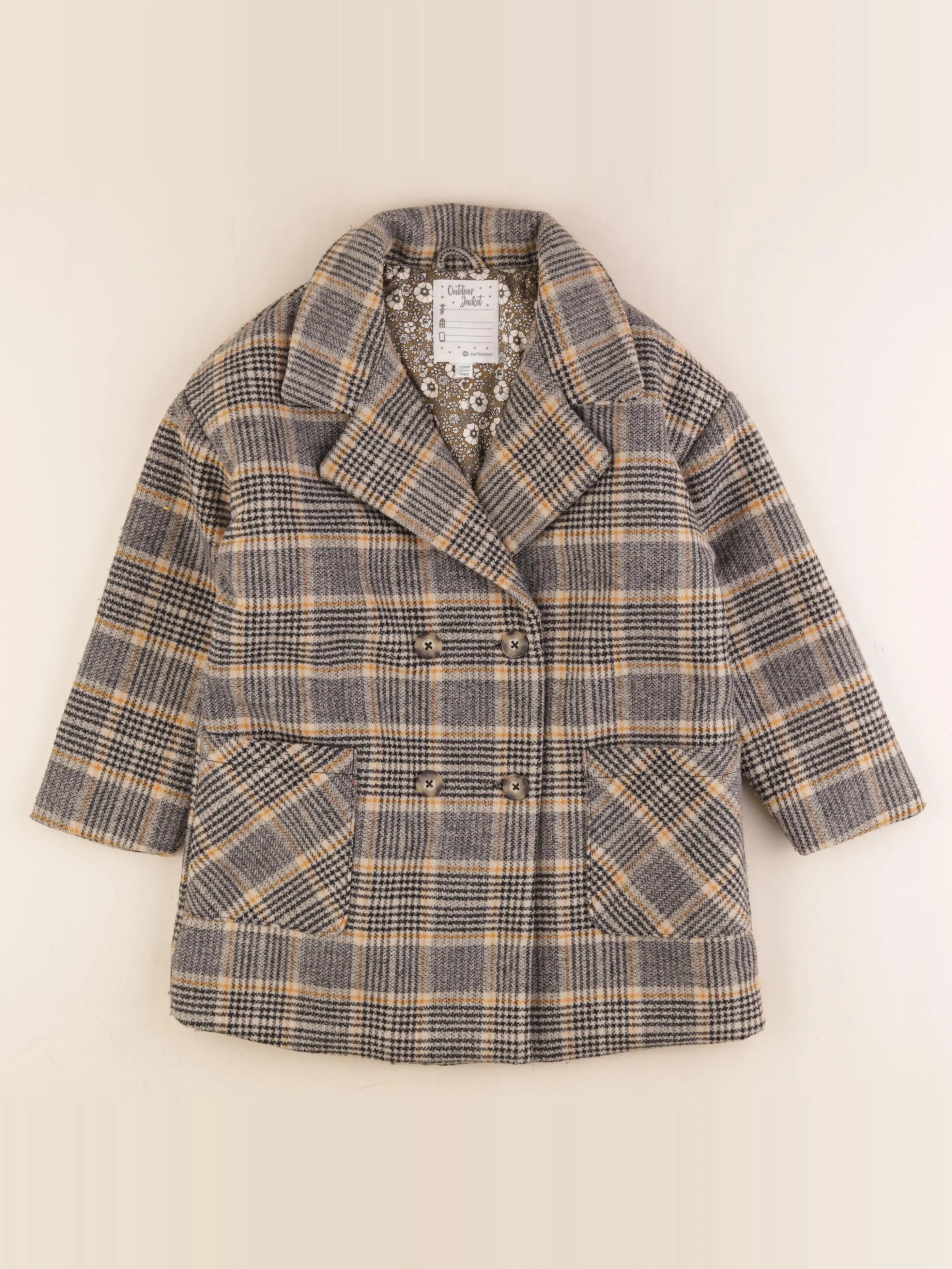 Vertbaudet - manteau multicolore - 7 ans