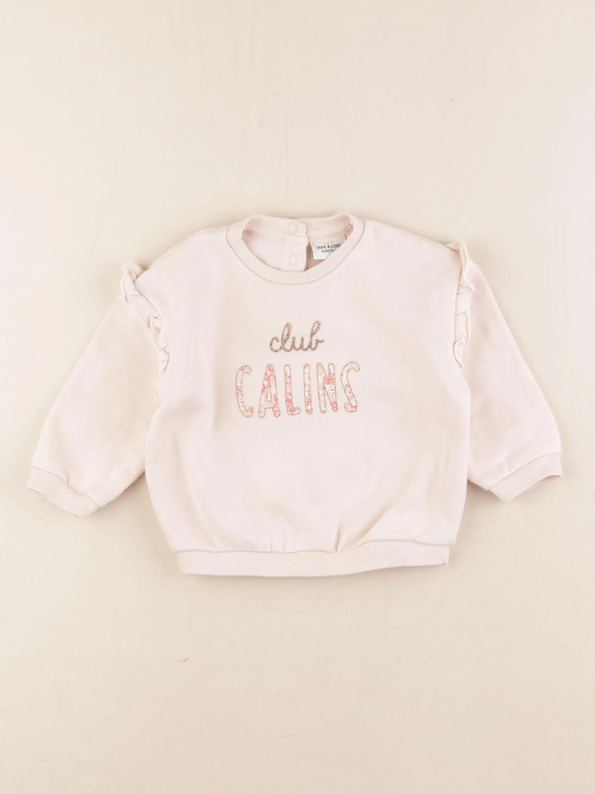 Tape à l'oeil - sweat rose - 12 mois