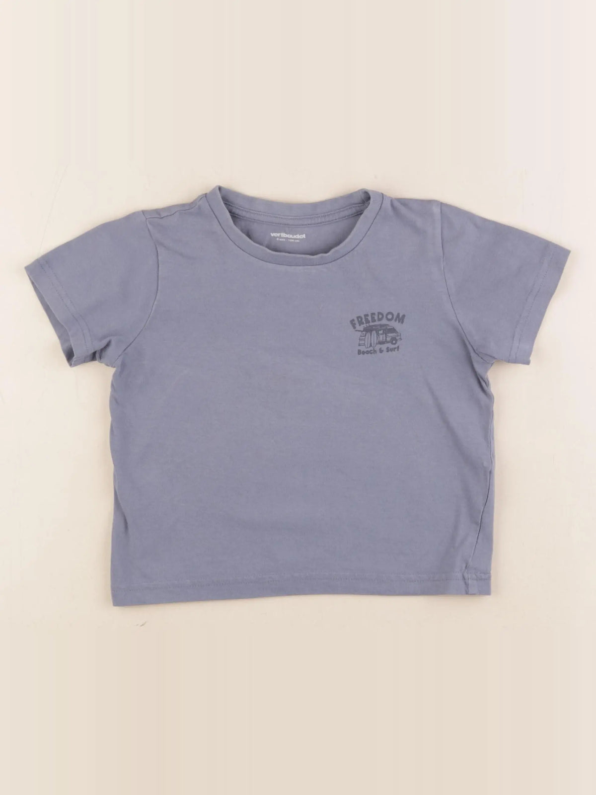 Vertbaudet - tee-shirt bleu - 4 ans