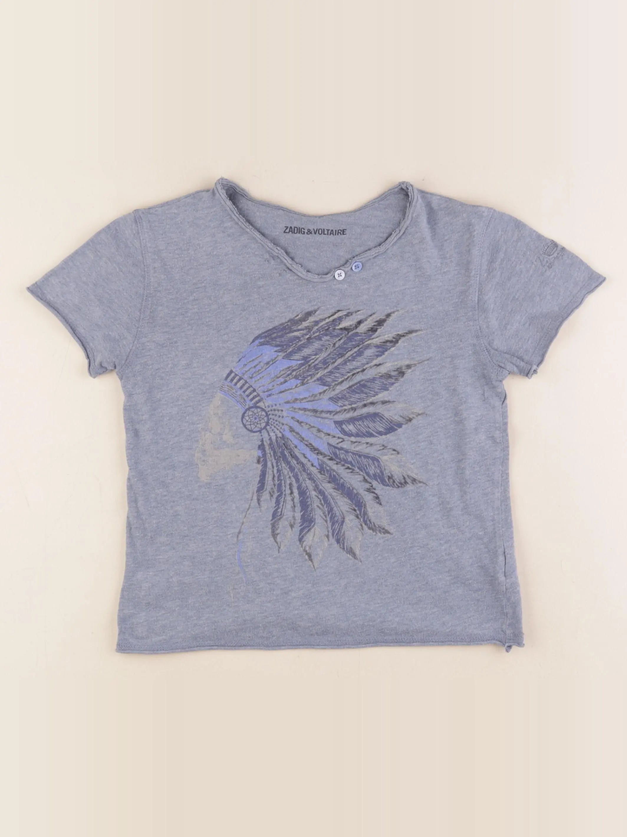 Zadig & Voltaire - tee-shirt bleu - 6 ans