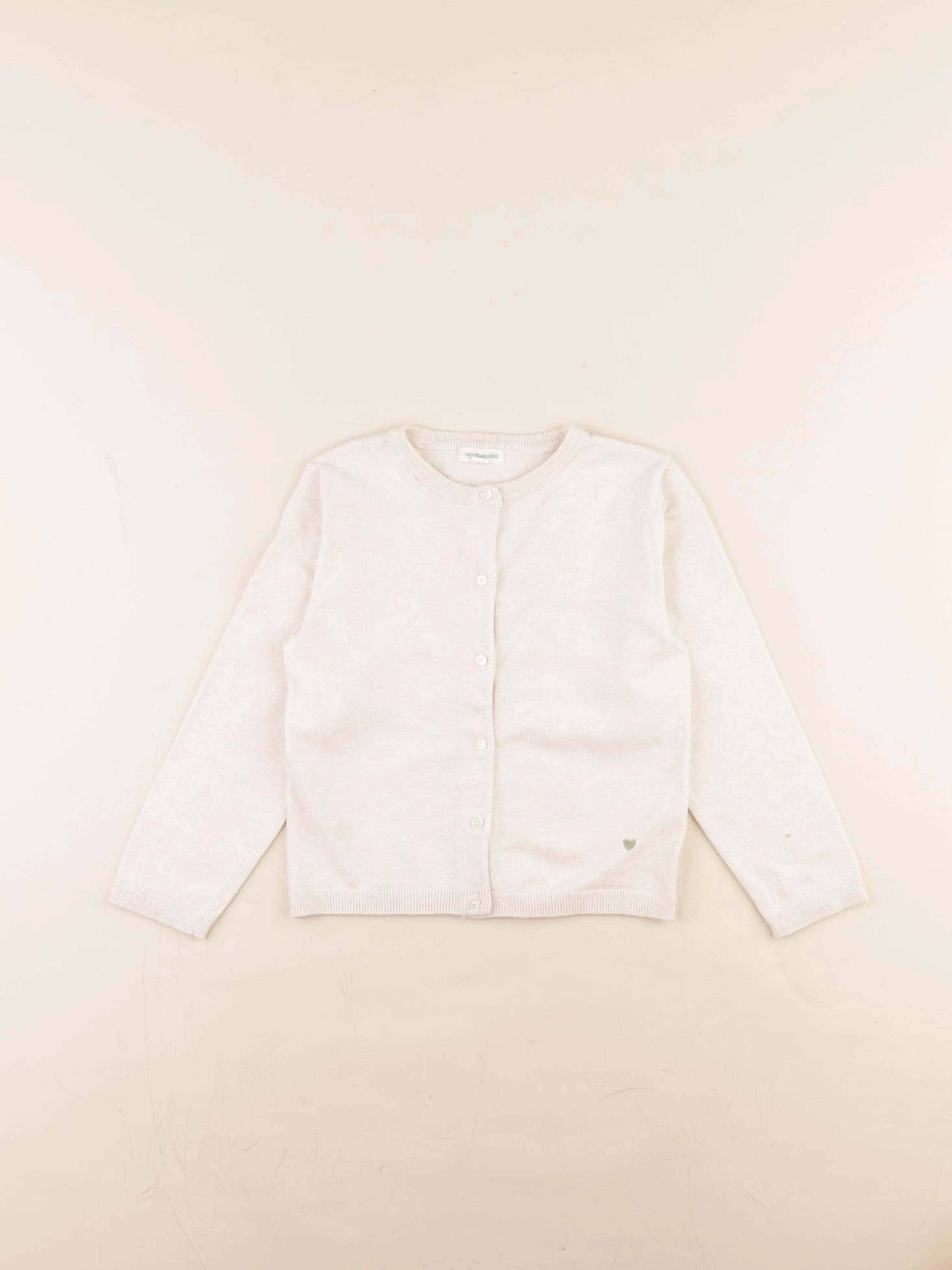 Vertbaudet - gilet beige - 6 ans