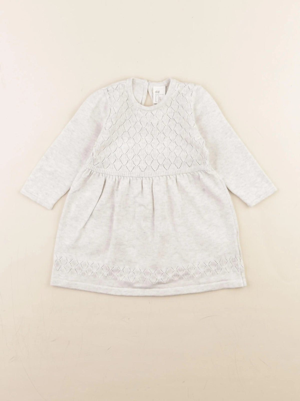 H&M - robe gris - 6/9 mois
