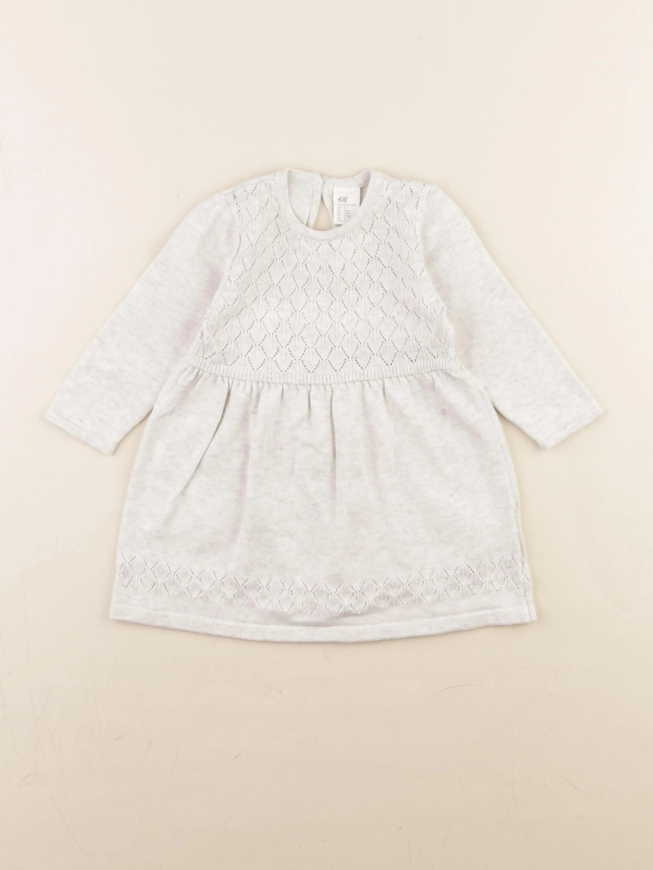 H&M - robe gris - 6/9 mois