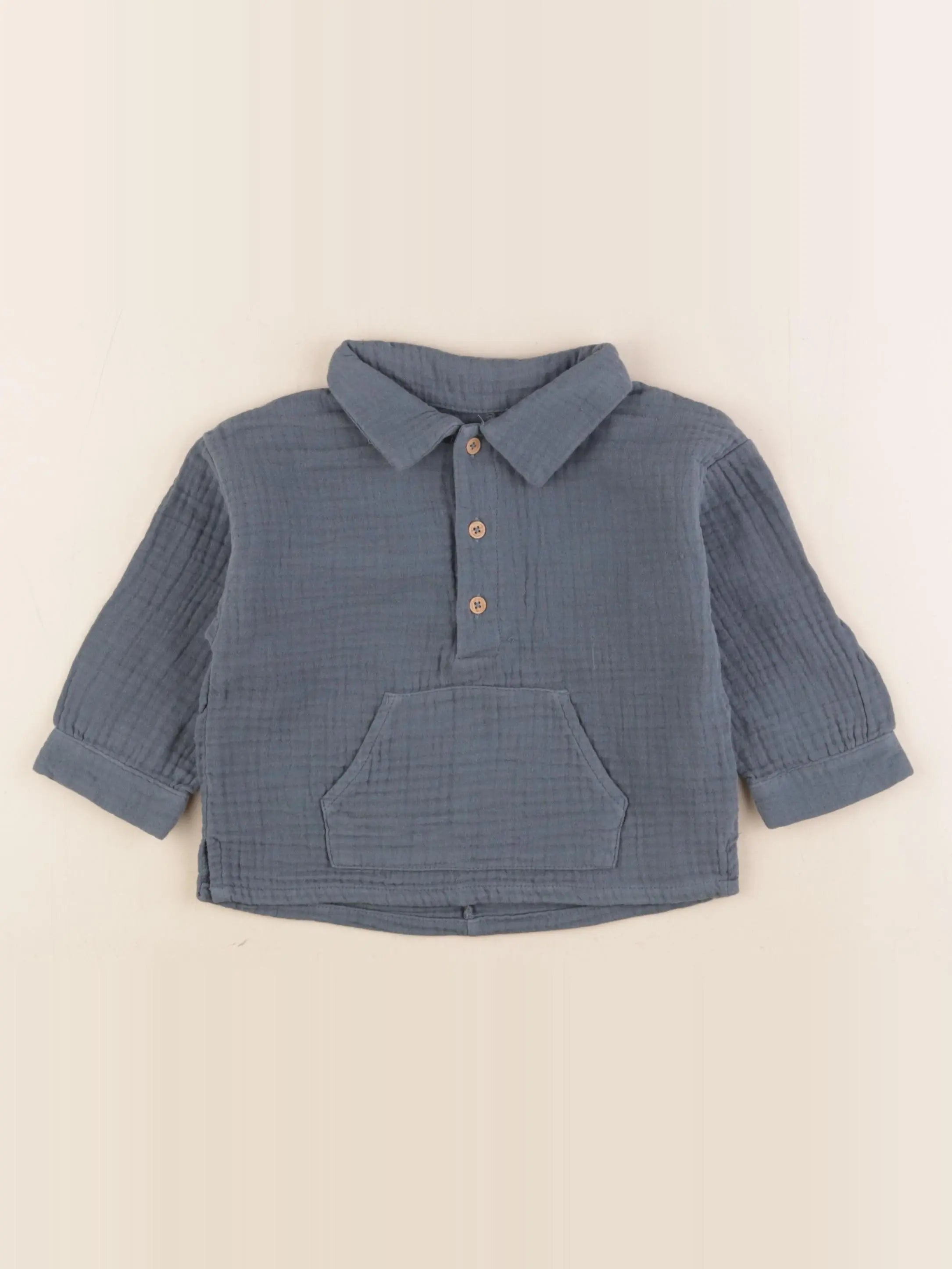 Vertbaudet - chemise bleu - 18 mois