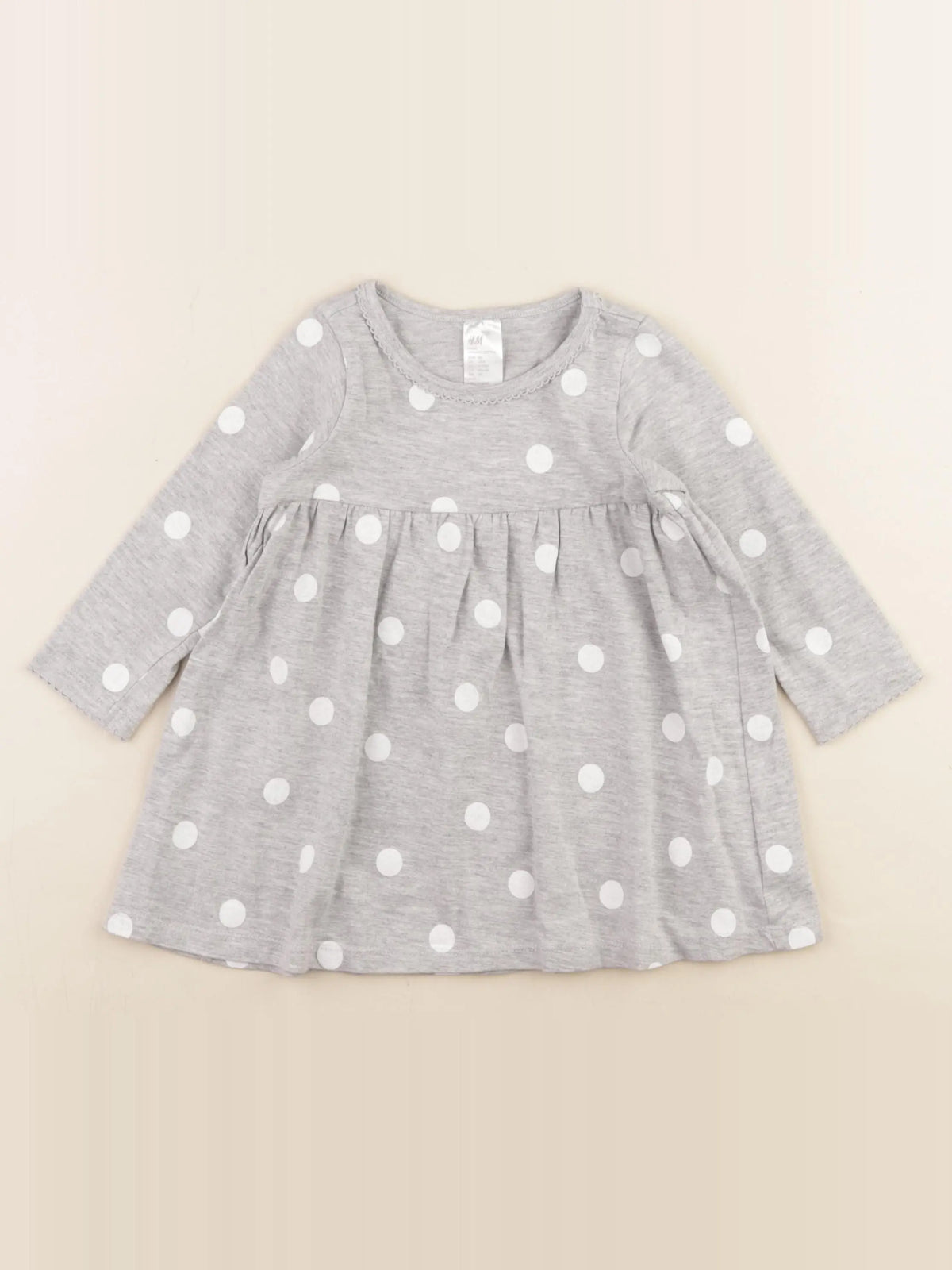 H&M - robe gris - 9/12 mois
