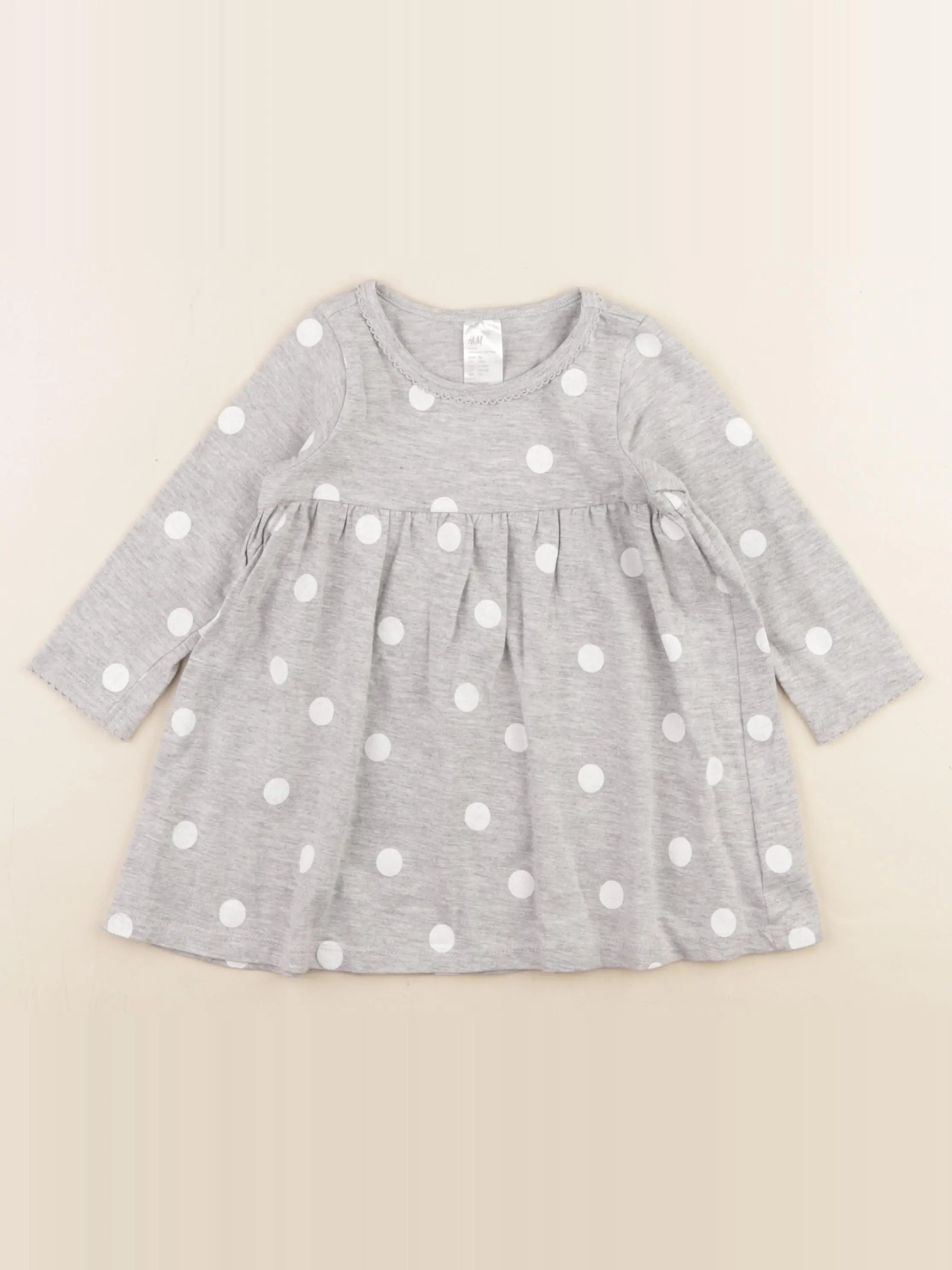 H&M - robe gris - 9/12 mois