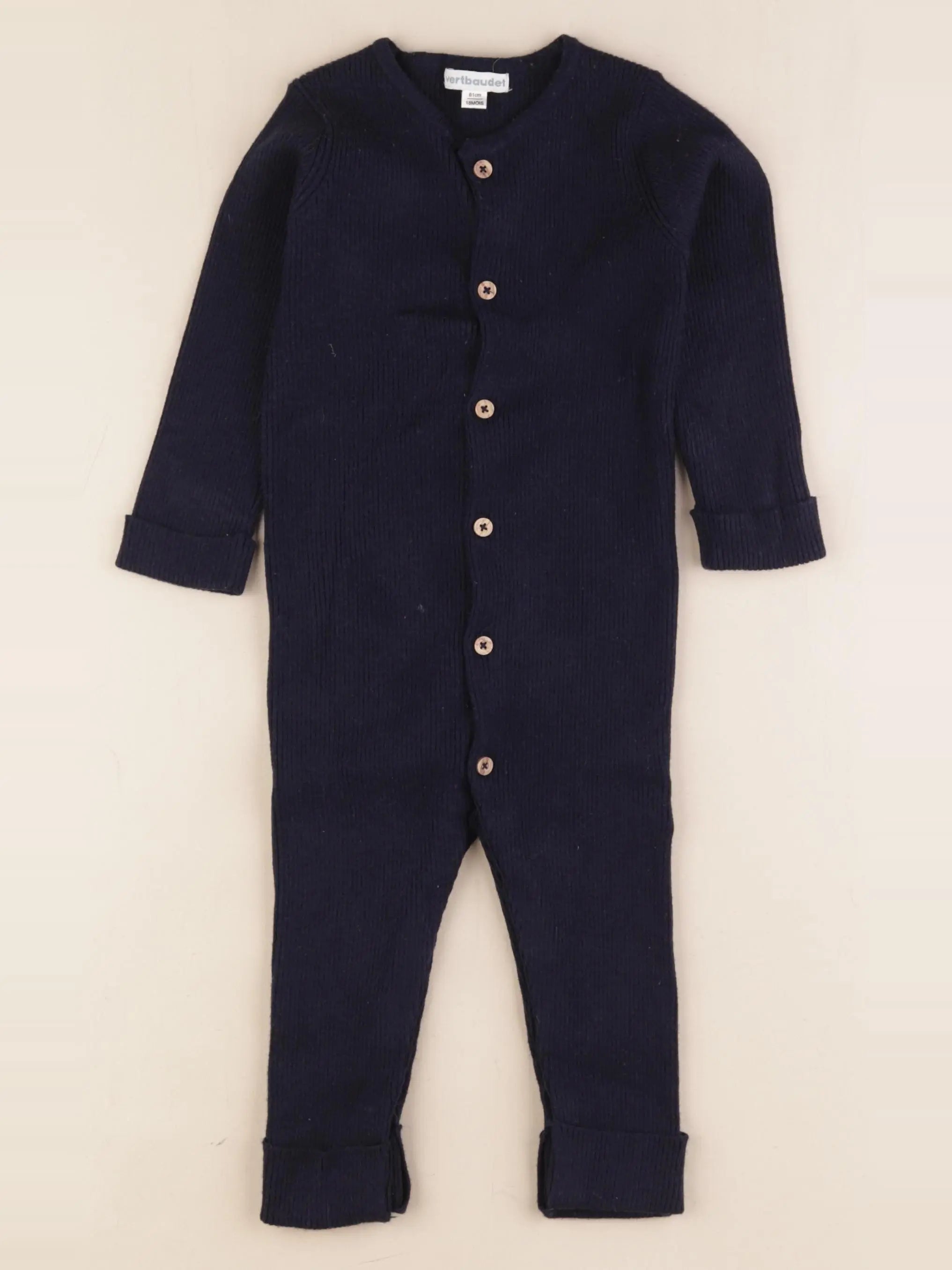 Vertbaudet - combinaison bleu - 18 mois