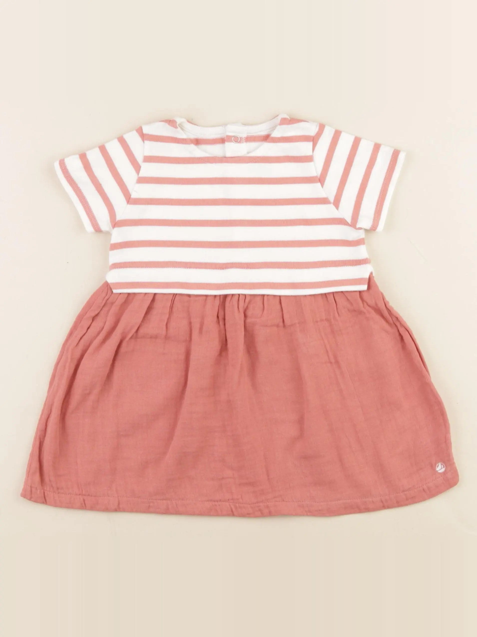 Petit Bateau - robe rouge - 12 mois