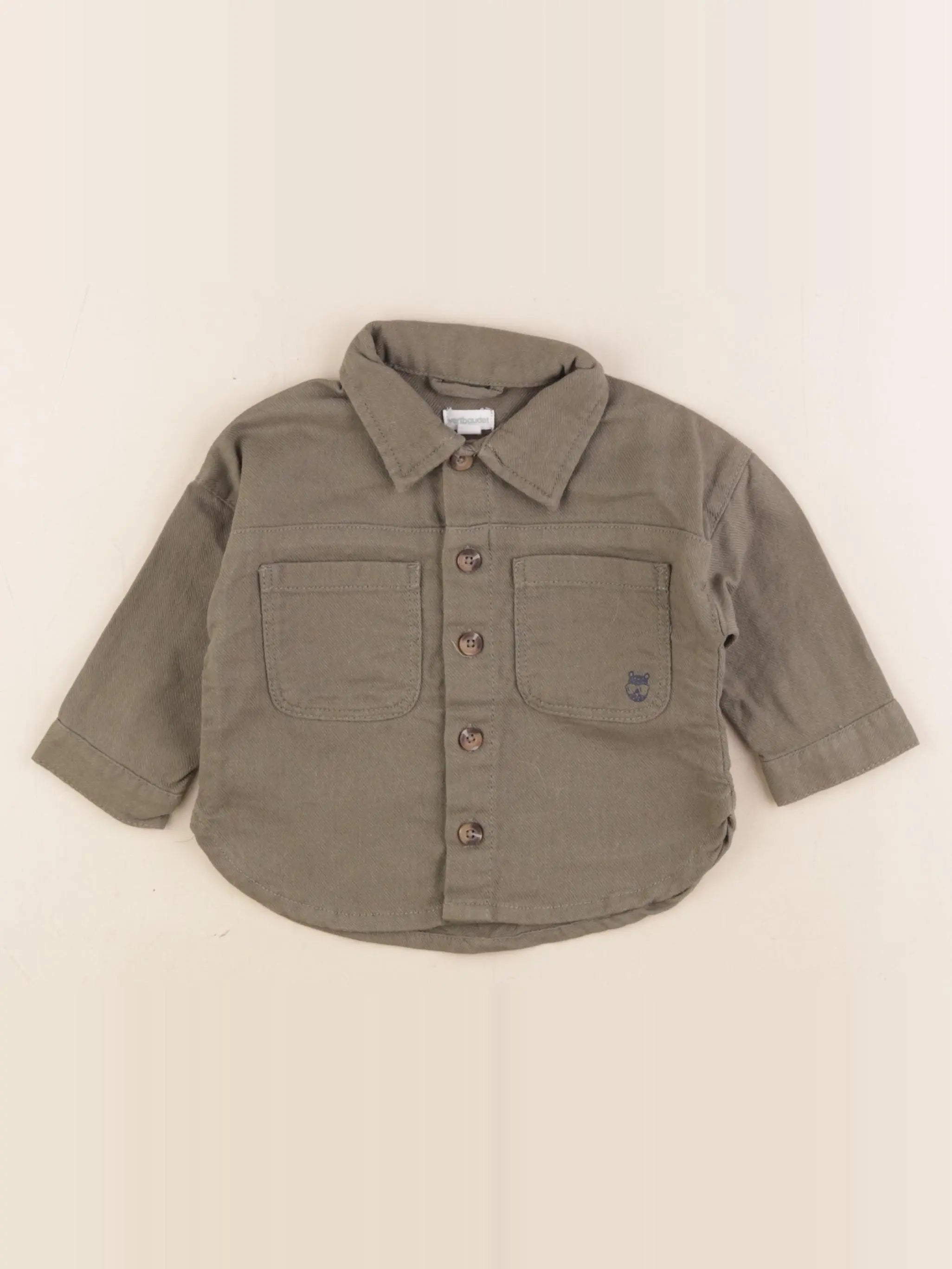 Vertbaudet - veste vert - 9 mois