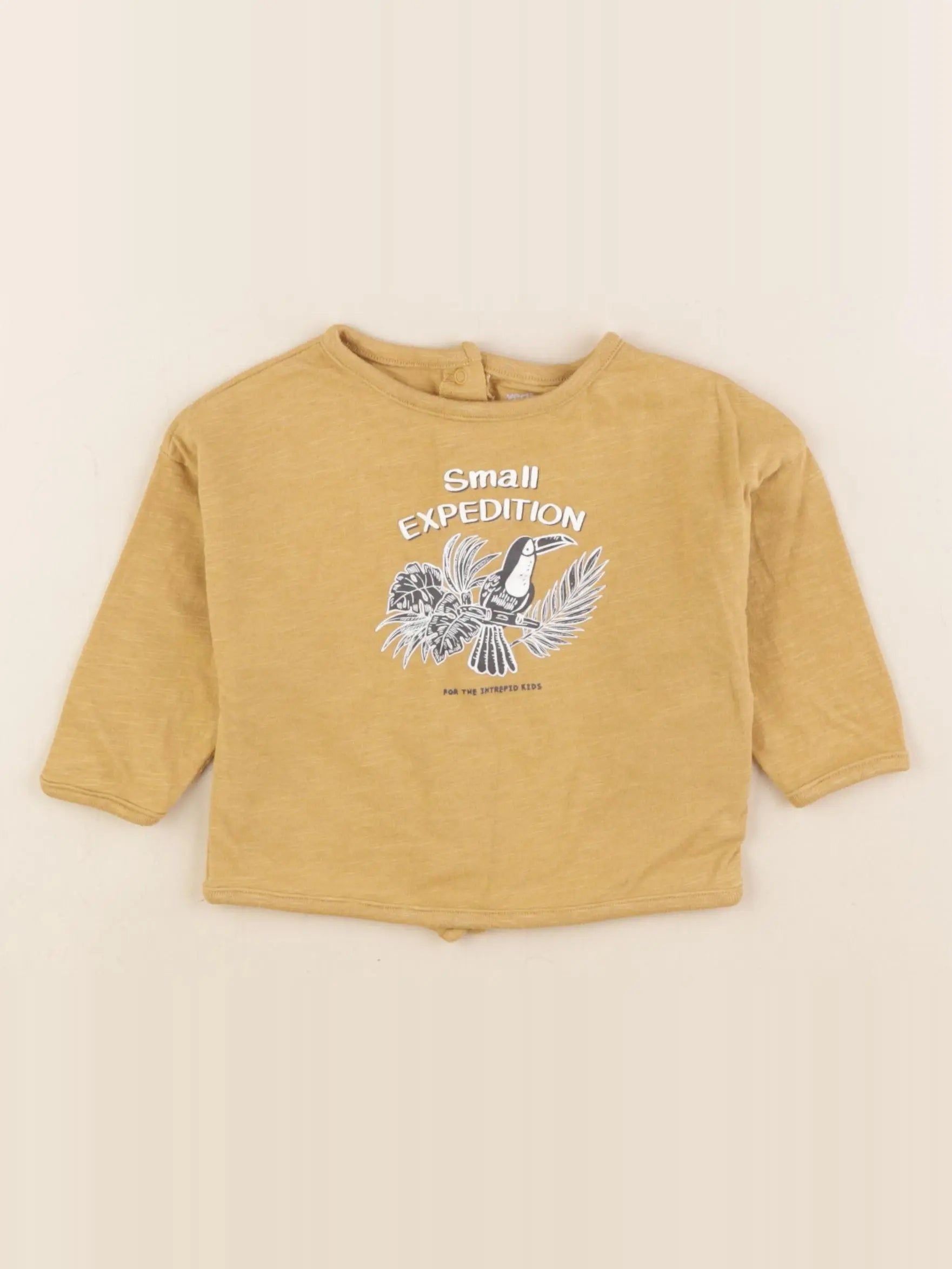 Vertbaudet - tee-shirt jaune - 6 mois