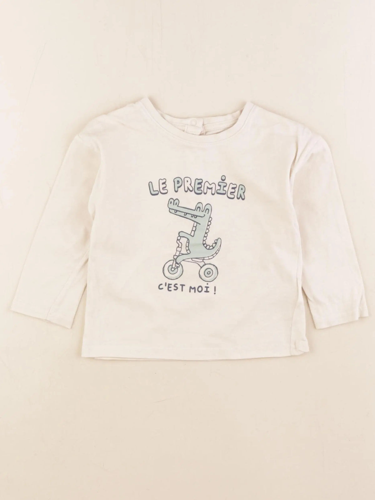 Vertbaudet - tee-shirt beige - 24 mois