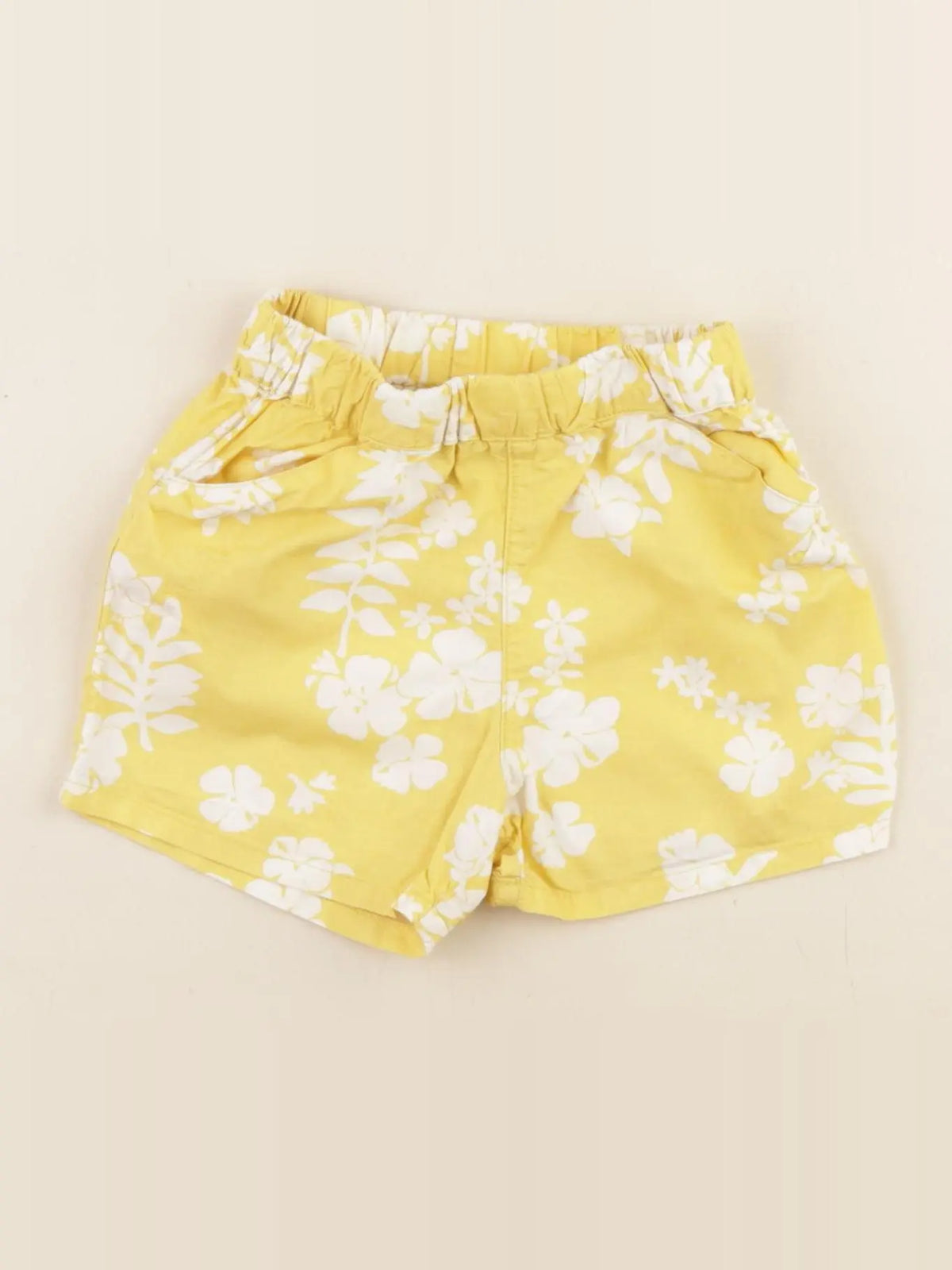 Petit Bateau - short jaune - 24 mois
