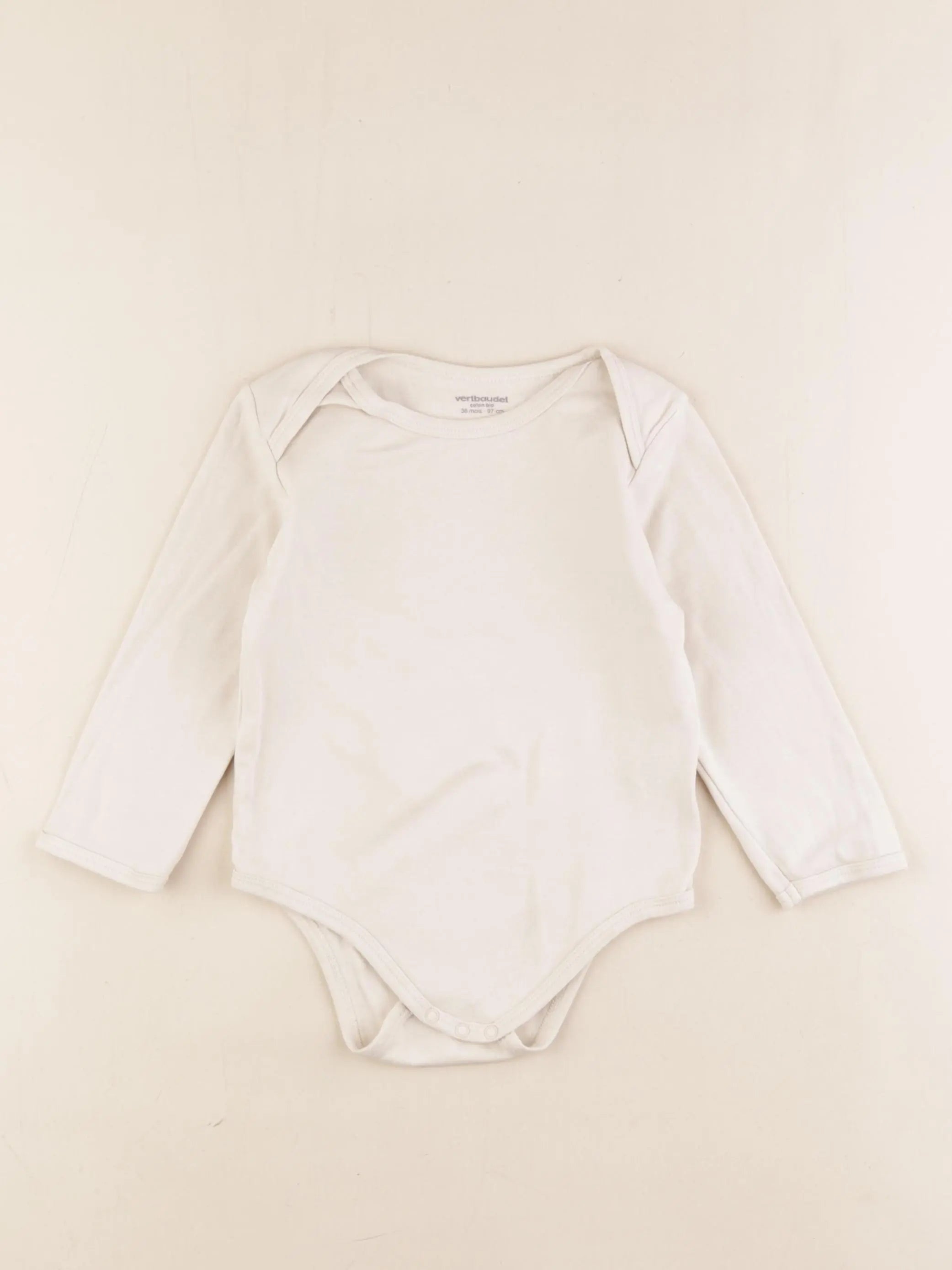 Vertbaudet - body beige - 36 mois