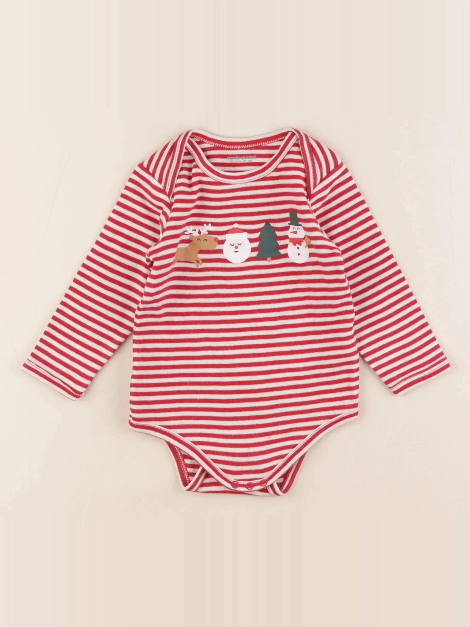 Vertbaudet - body rouge - 18 mois