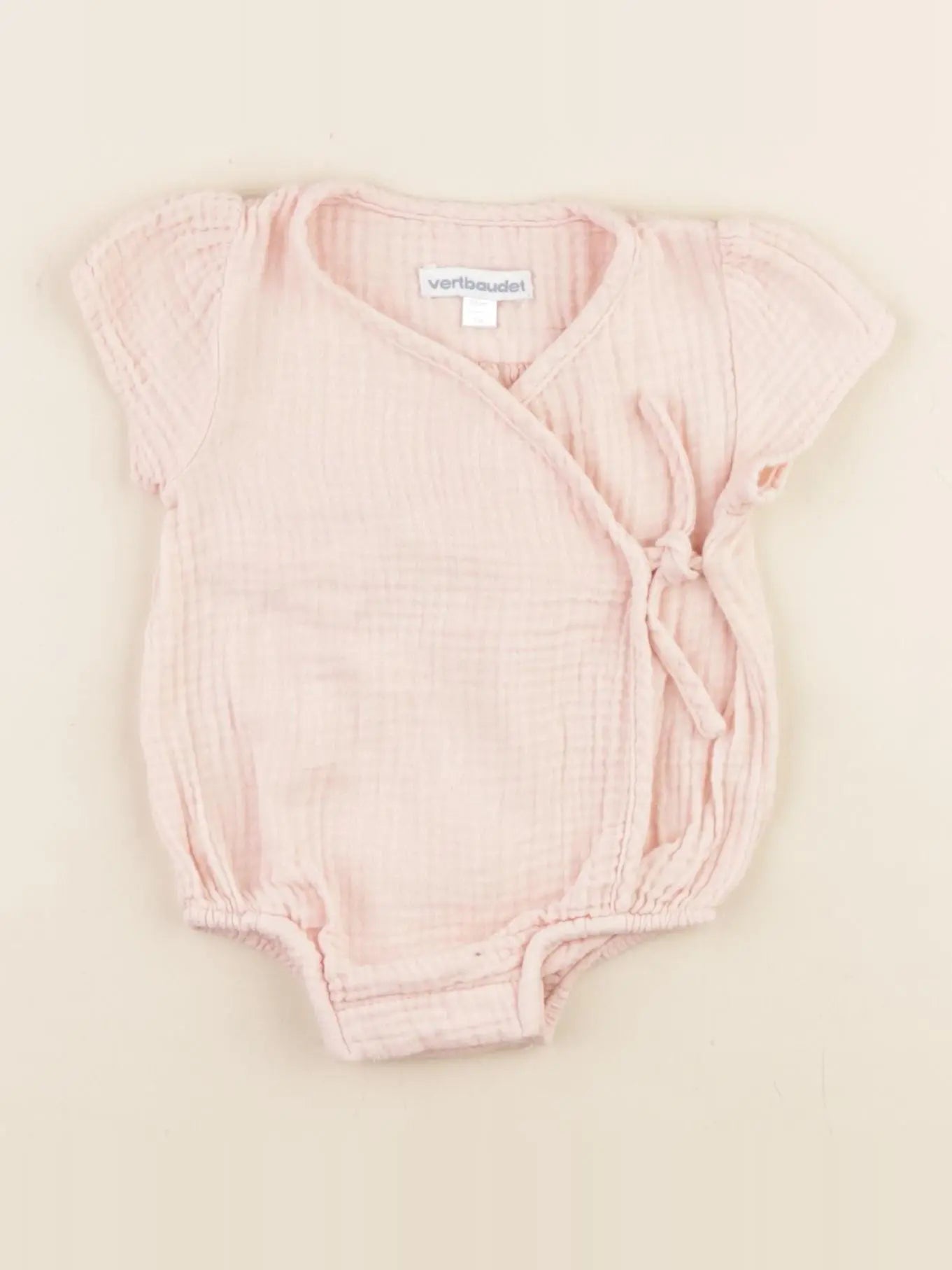 Vertbaudet - combinaison rose - 1 mois