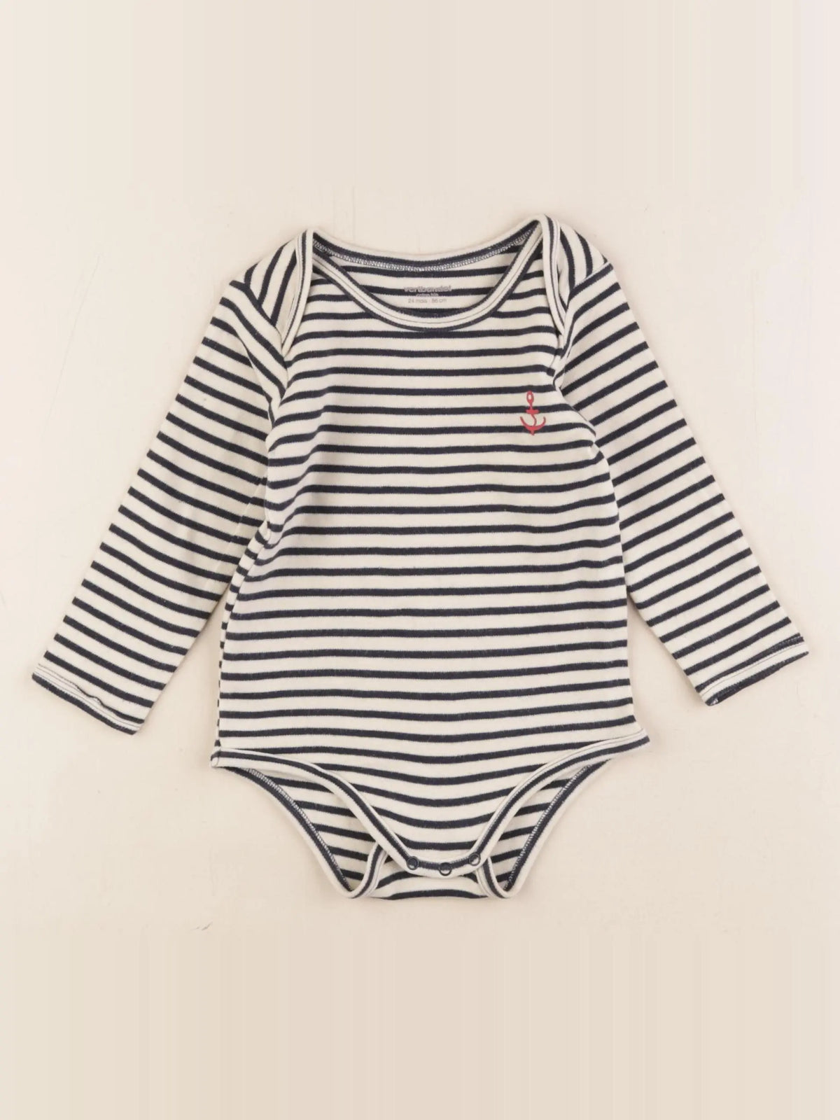 Vertbaudet - body beige, bleu - 24 mois