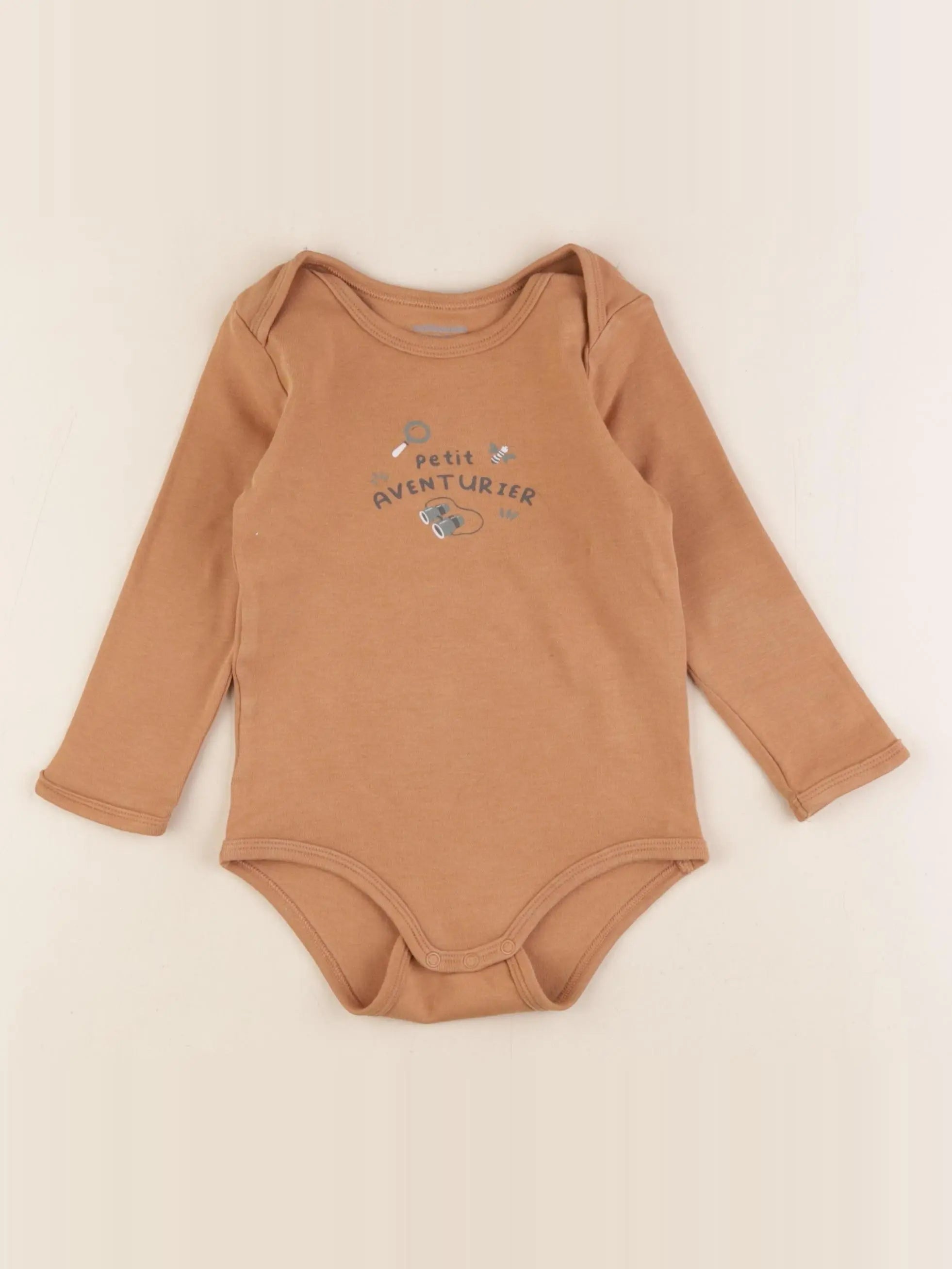 Vertbaudet - body marron - 24 mois