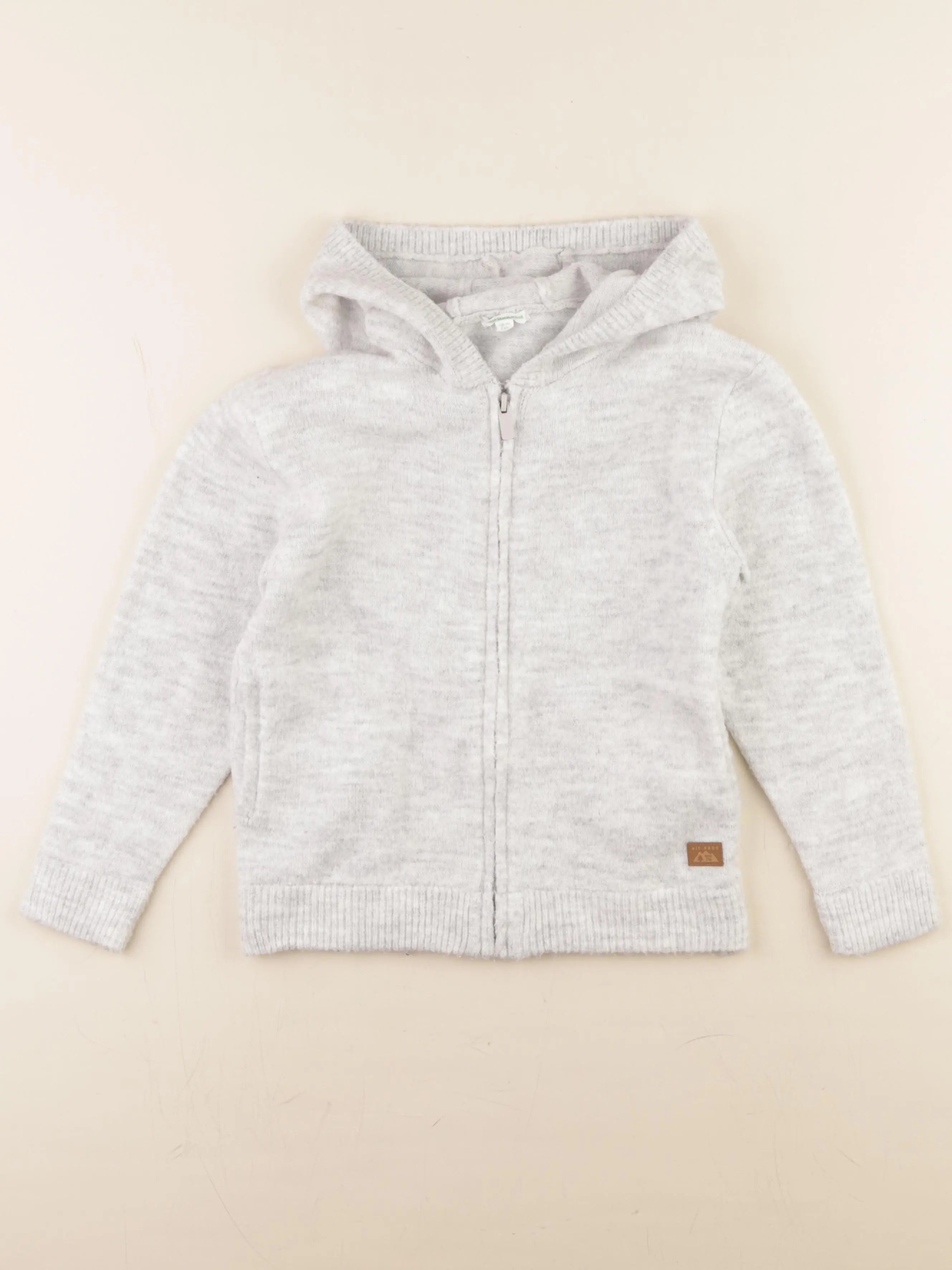 Vertbaudet - gilet gris - 8 ans