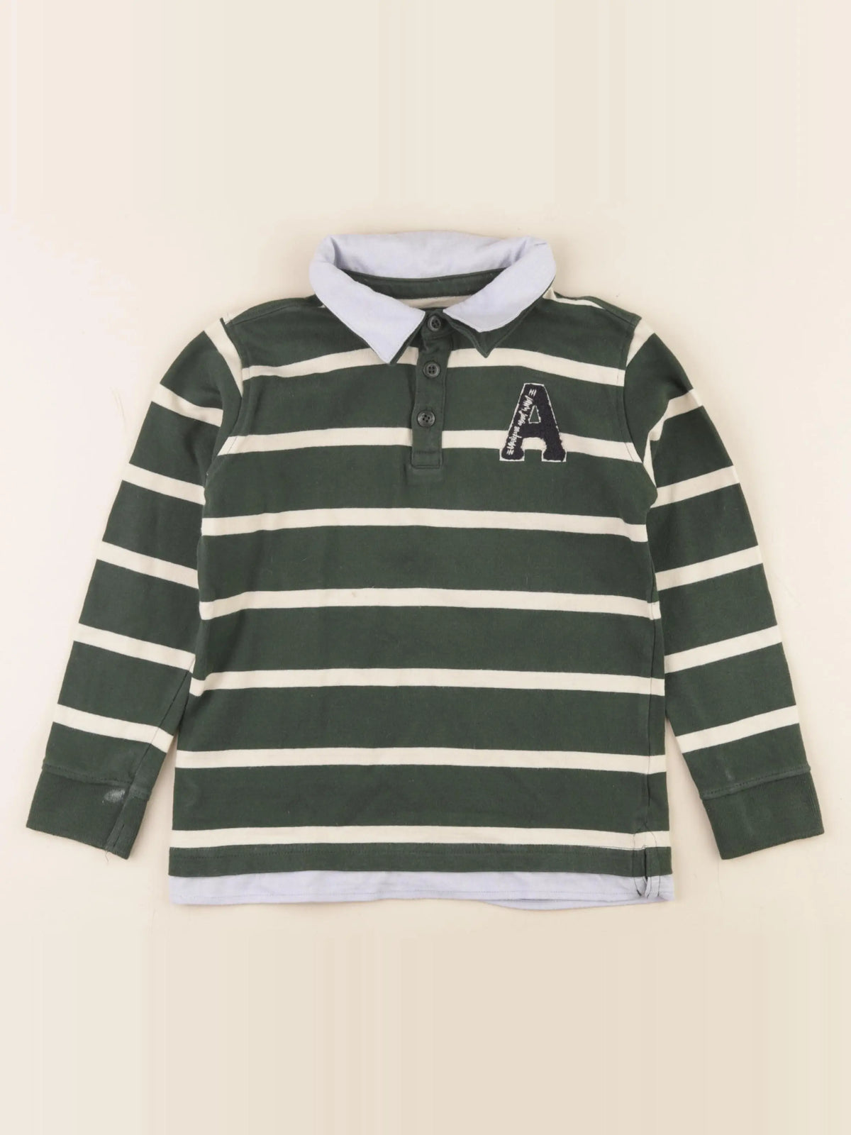 Vertbaudet - polo vert - 8 ans