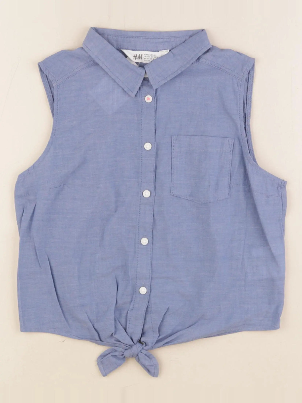 H&M - blouse bleu - 11/12 ans