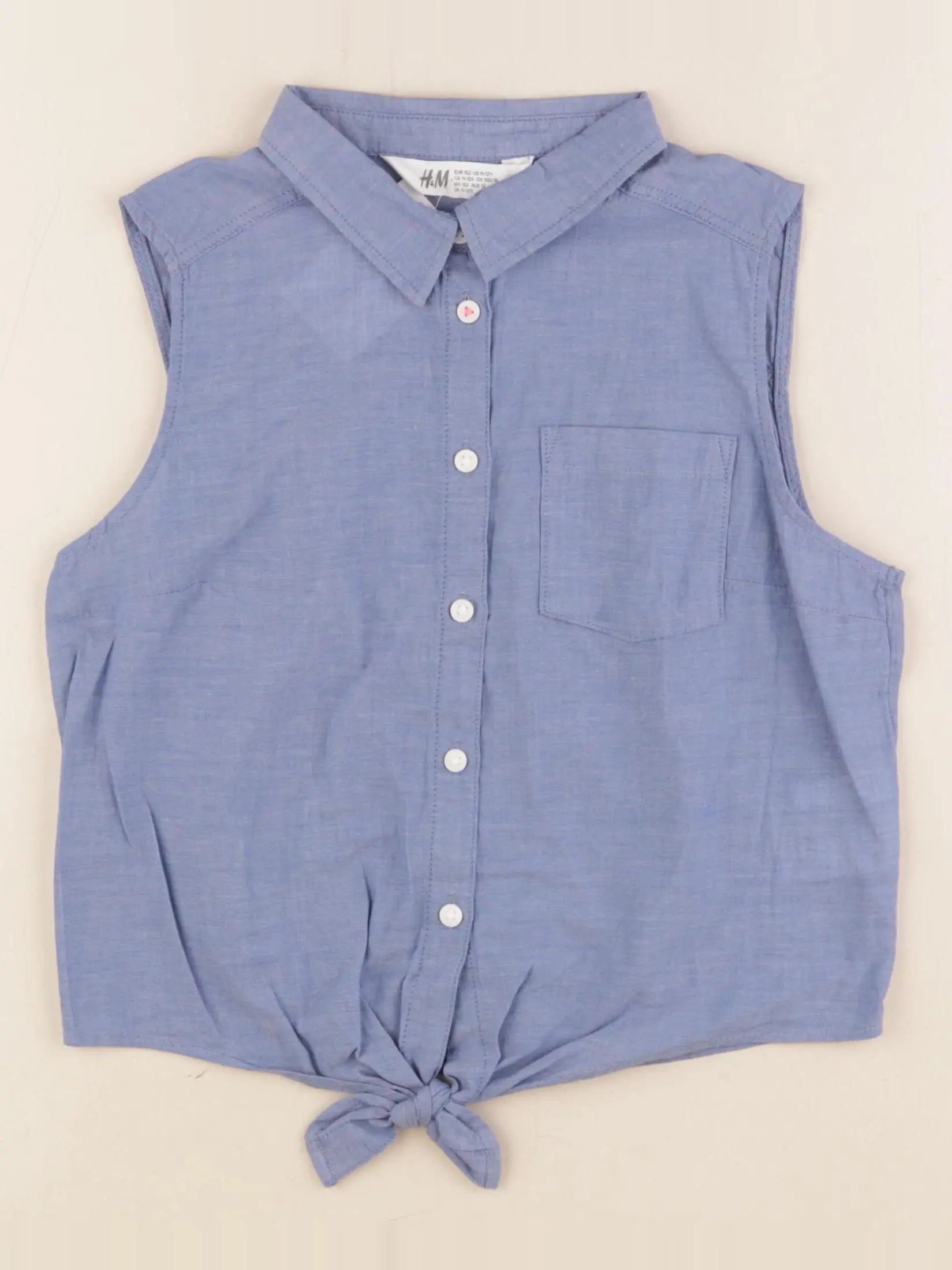 H&M - blouse bleu - 11/12 ans