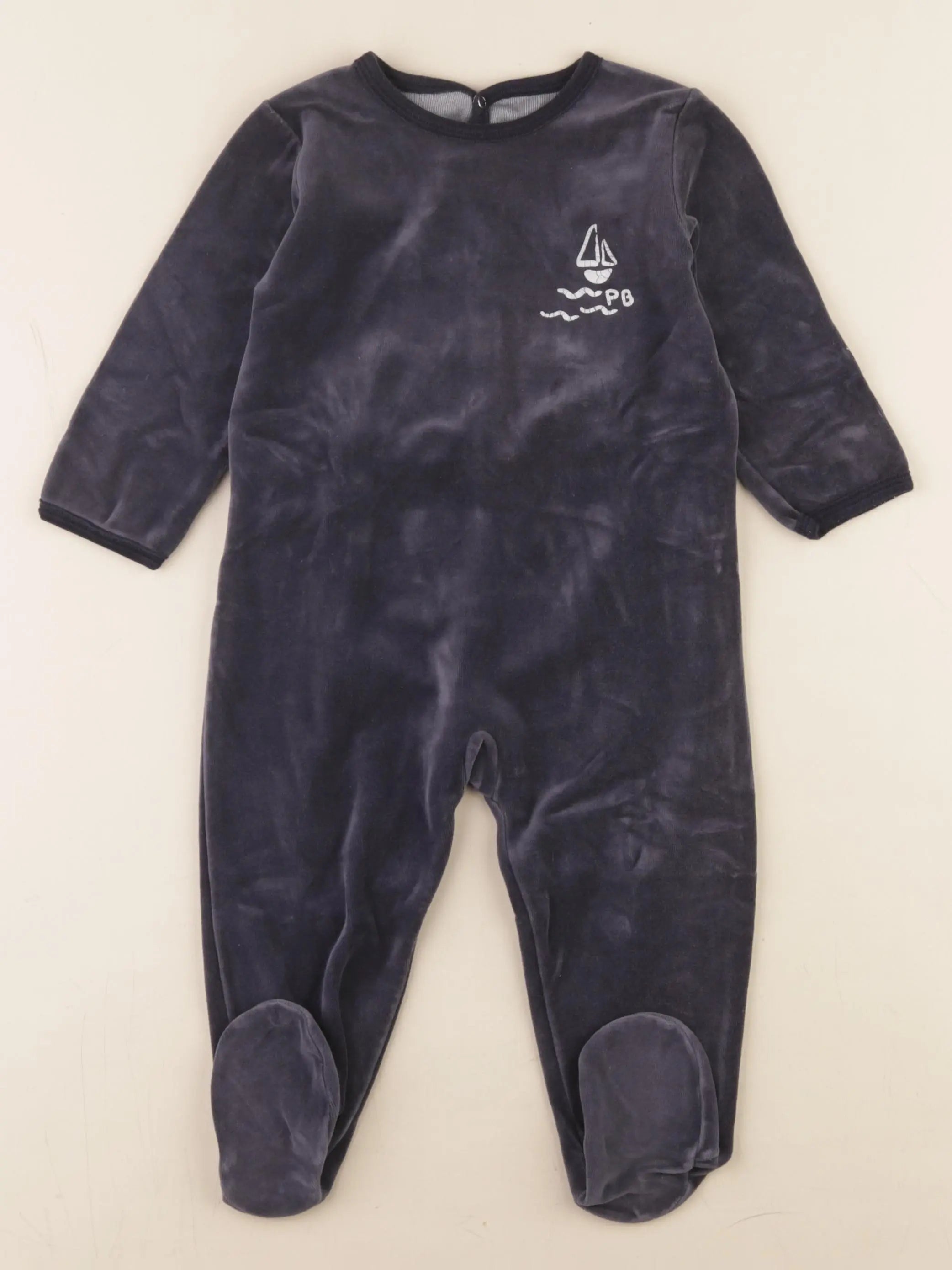 Petit Bateau - pyjama bleu - 18 mois