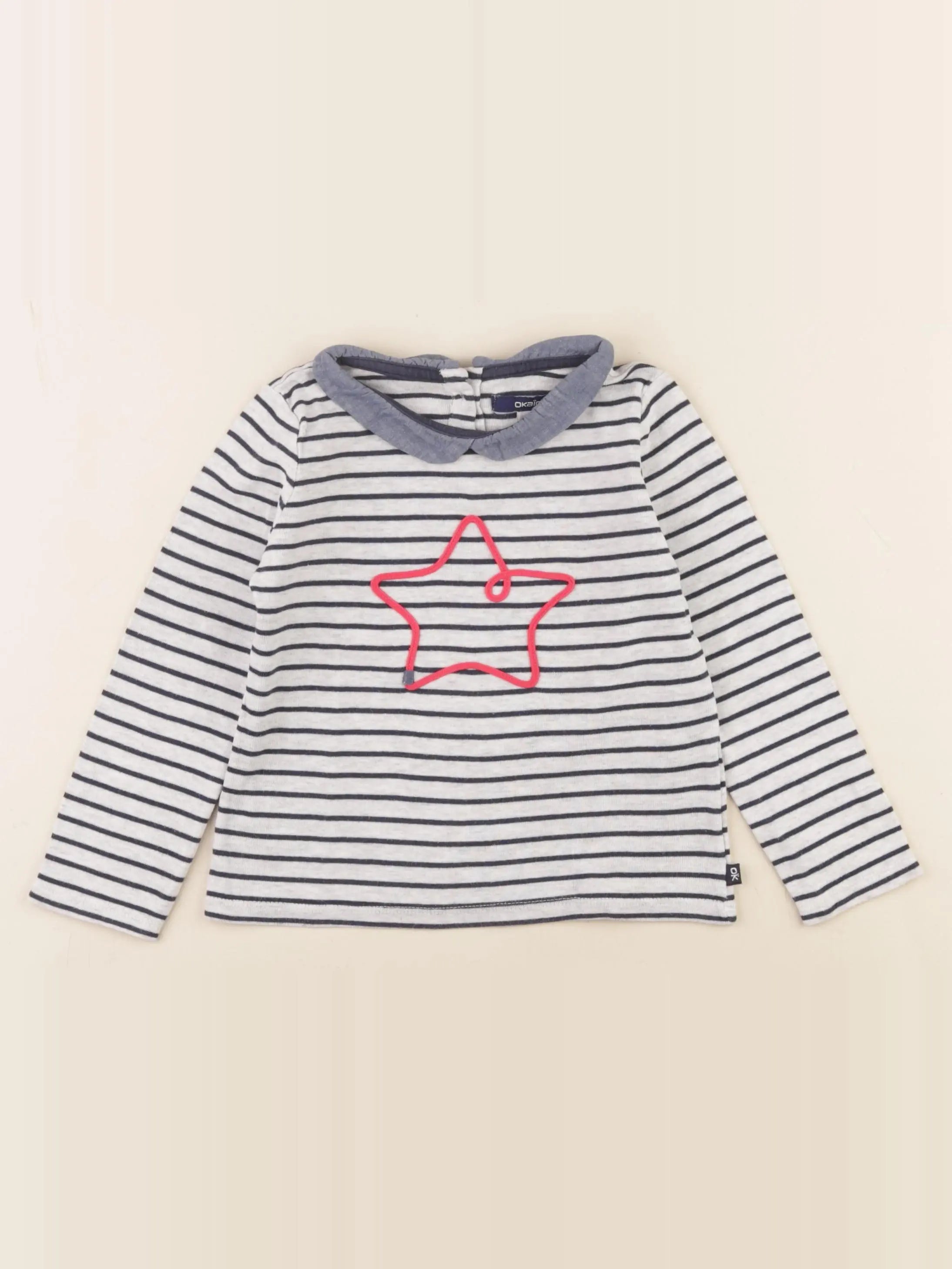 Okaidi - tee-shirt bleu - 4 ans