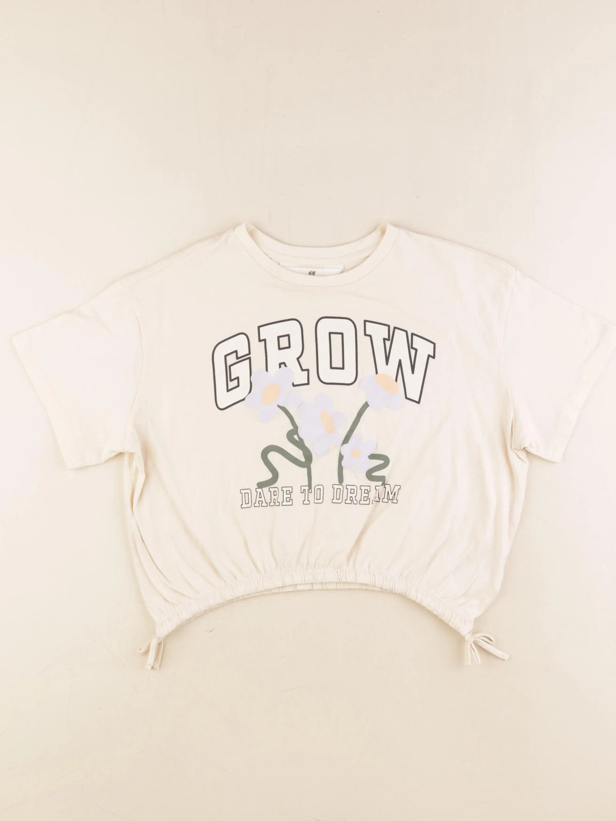 H&M - tee-shirt beige - 10/12 ans