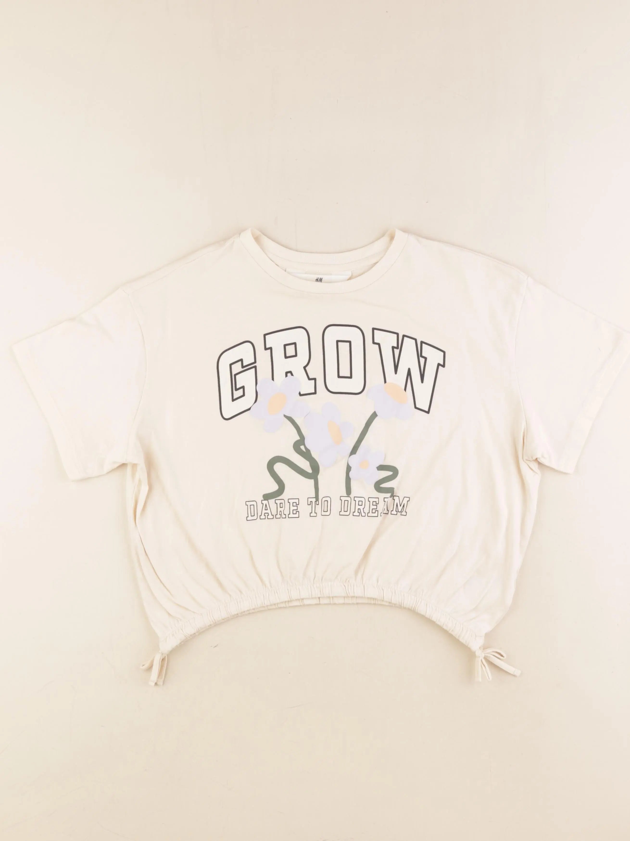 H&M - tee-shirt beige - 10/12 ans