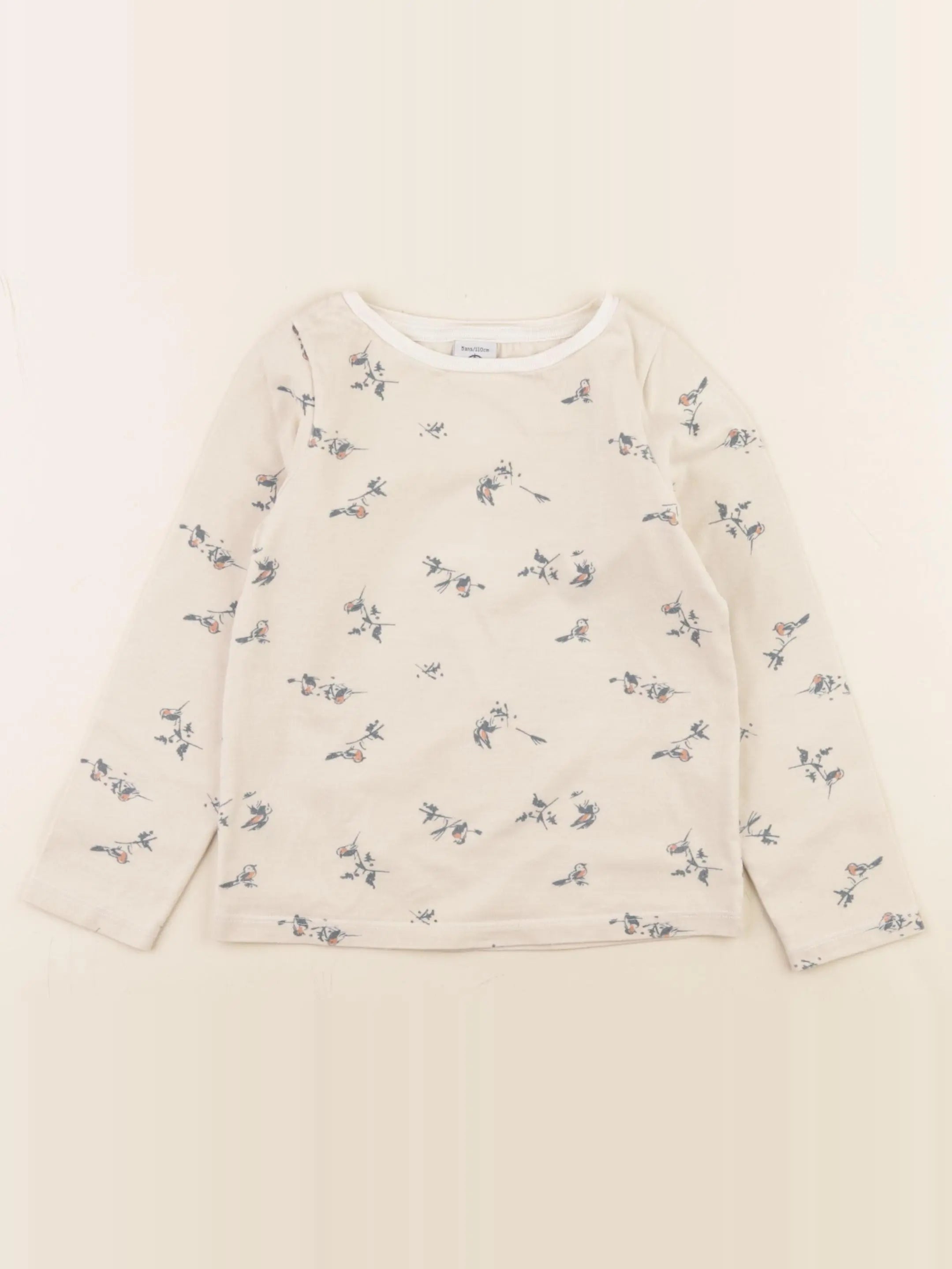 Petit Bateau - tee-shirt beige - 5 ans