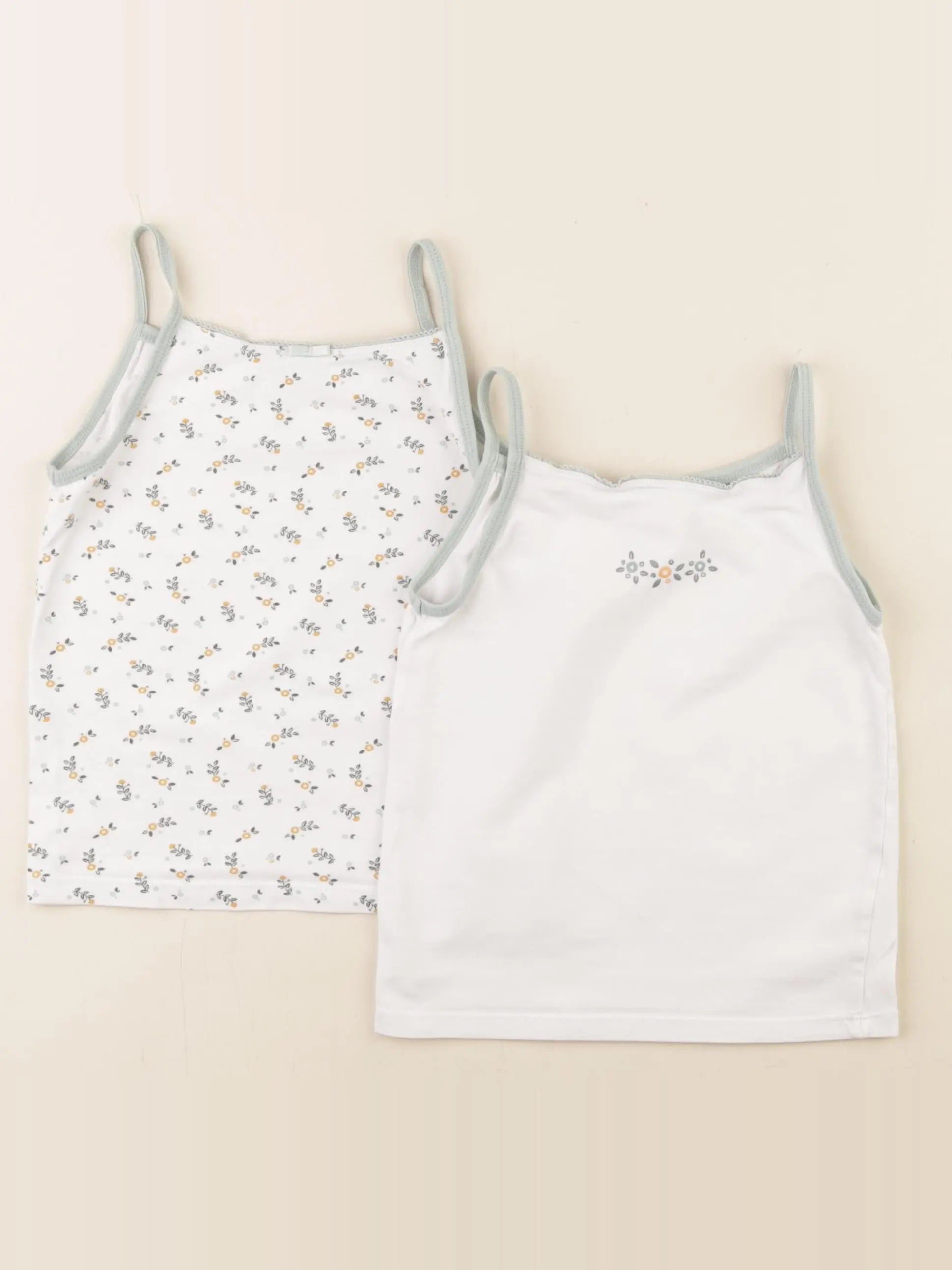 Okaidi - lot de 2 maillots de corps multicolore - 4 ans