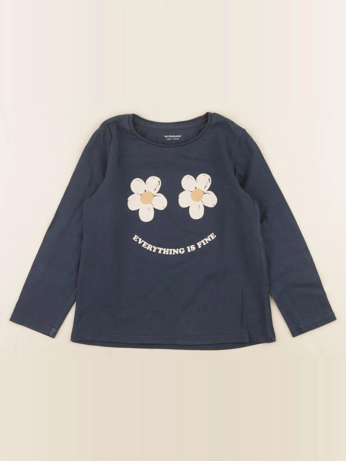 Vertbaudet - tee-shirt bleu - 5 ans