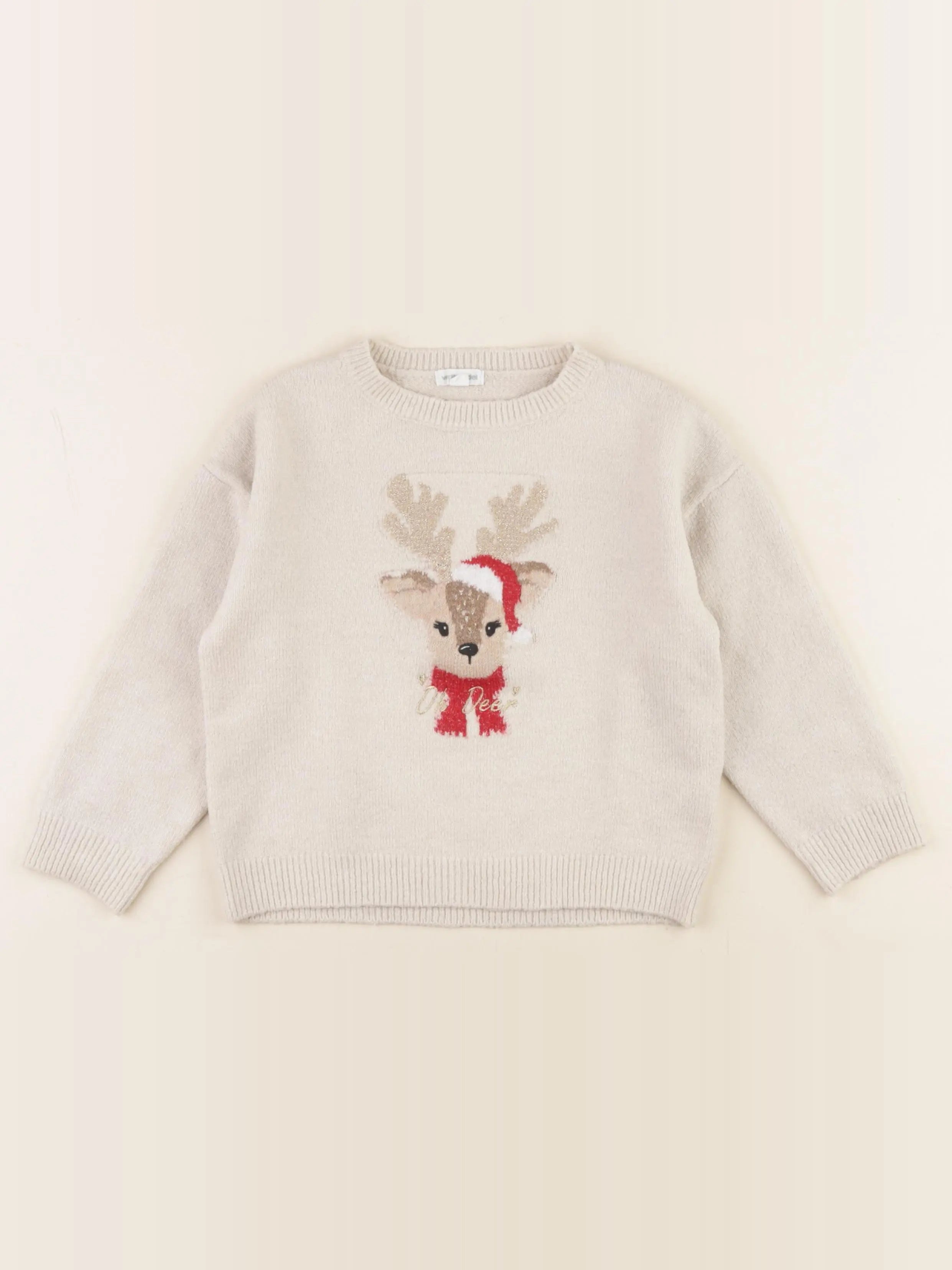 Vertbaudet - pull beige - 4 ans
