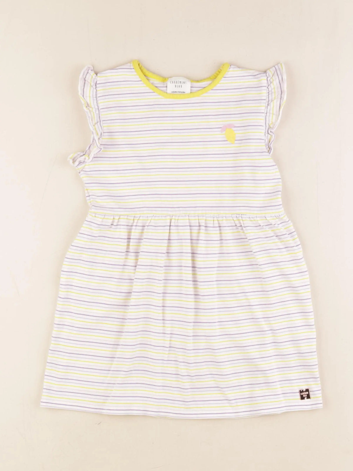 Carrément Beau - robe blanc, violet - 4 ans