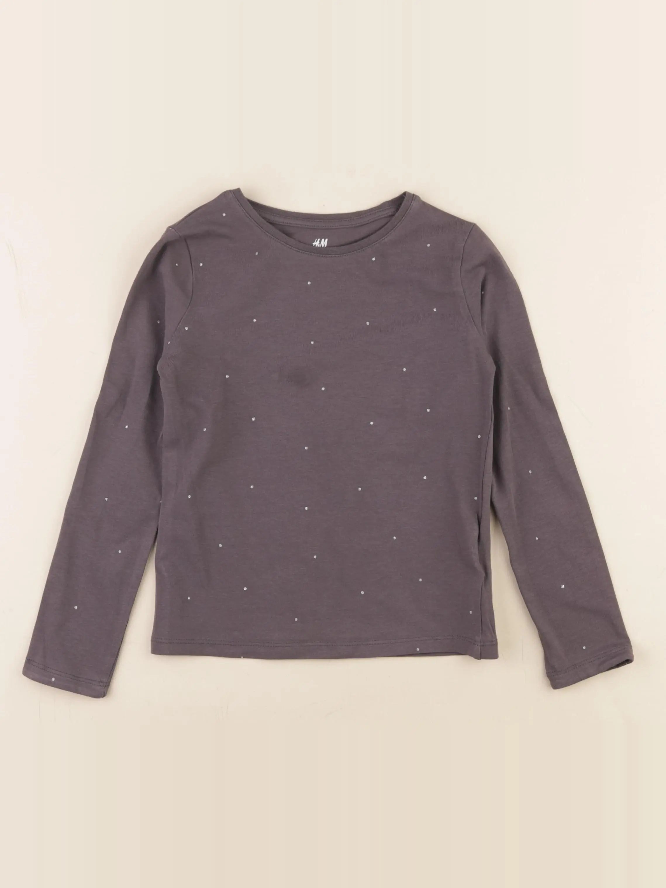 H&M - tee-shirt gris, argent - 4/6 ans