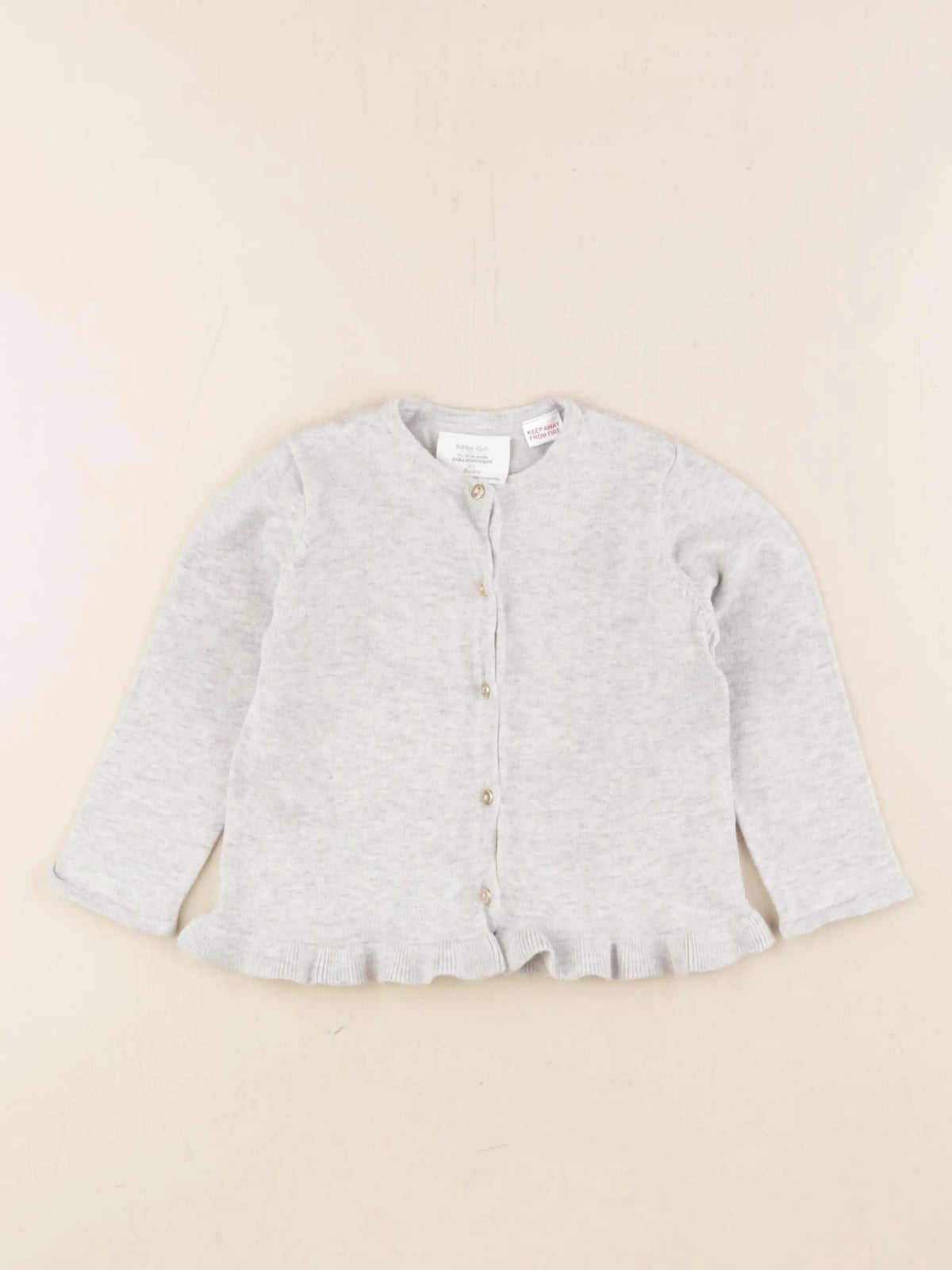 Zara - gilet gris - 18/24 mois