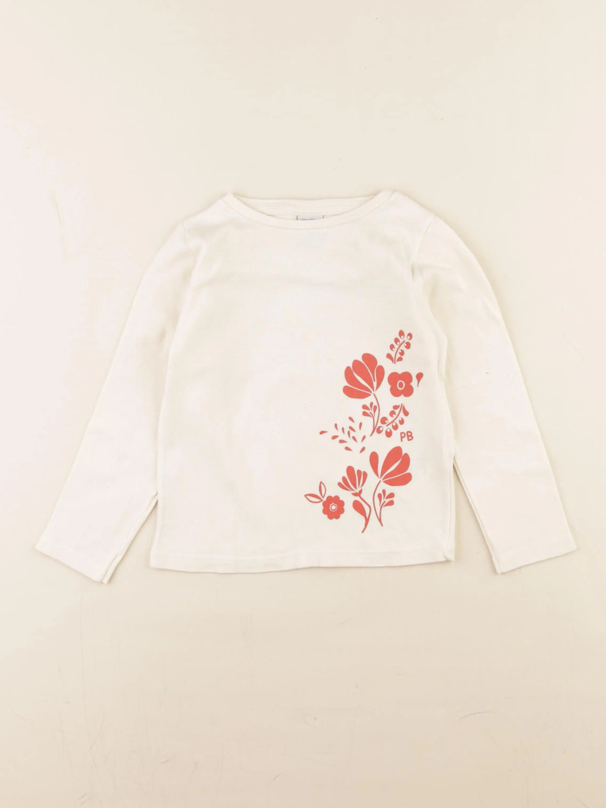 Petit Bateau - tee-shirt beige - 4 ans