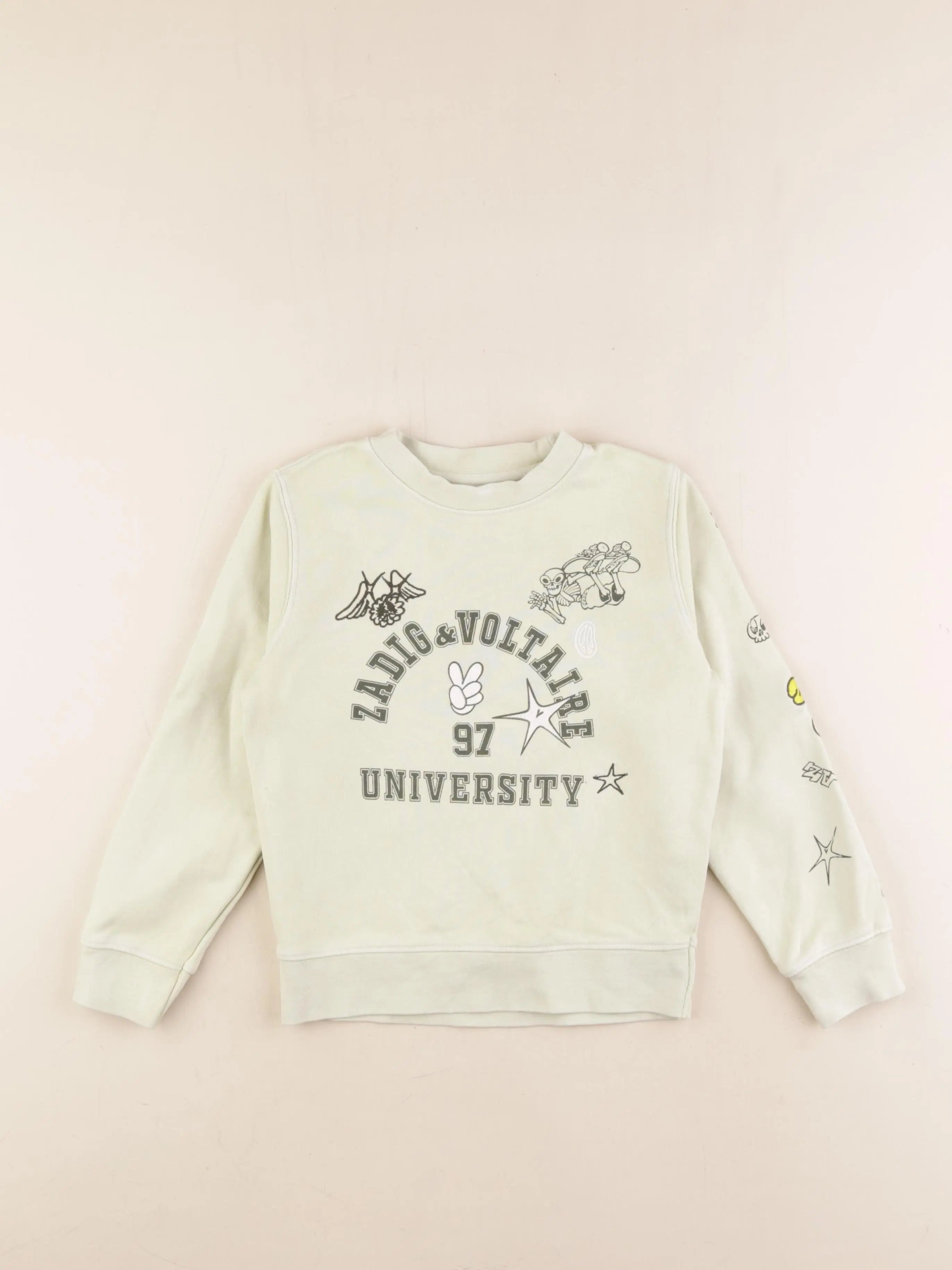 Zadig & Voltaire - sweat vert - 6 ans
