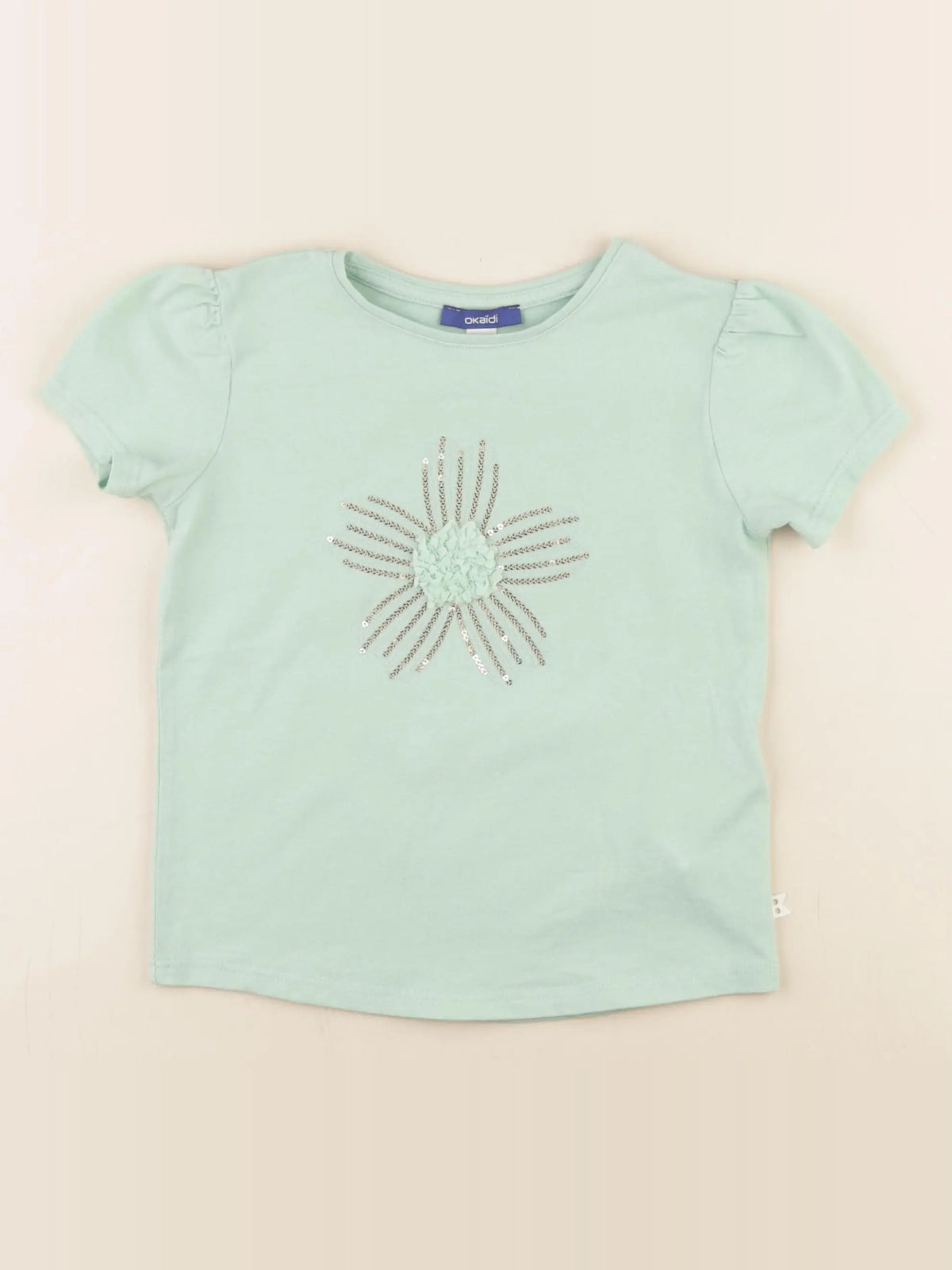 Okaidi - tee-shirt vert, or - 5 ans