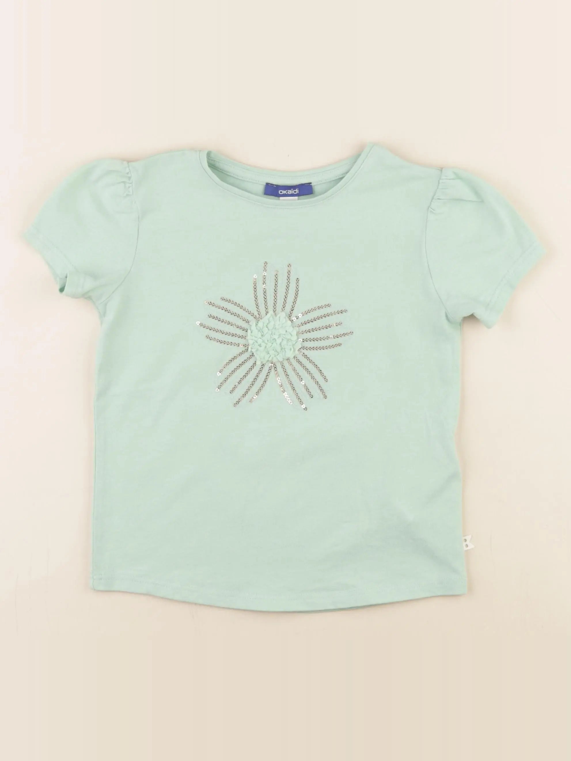 Okaidi - tee-shirt vert, or - 5 ans