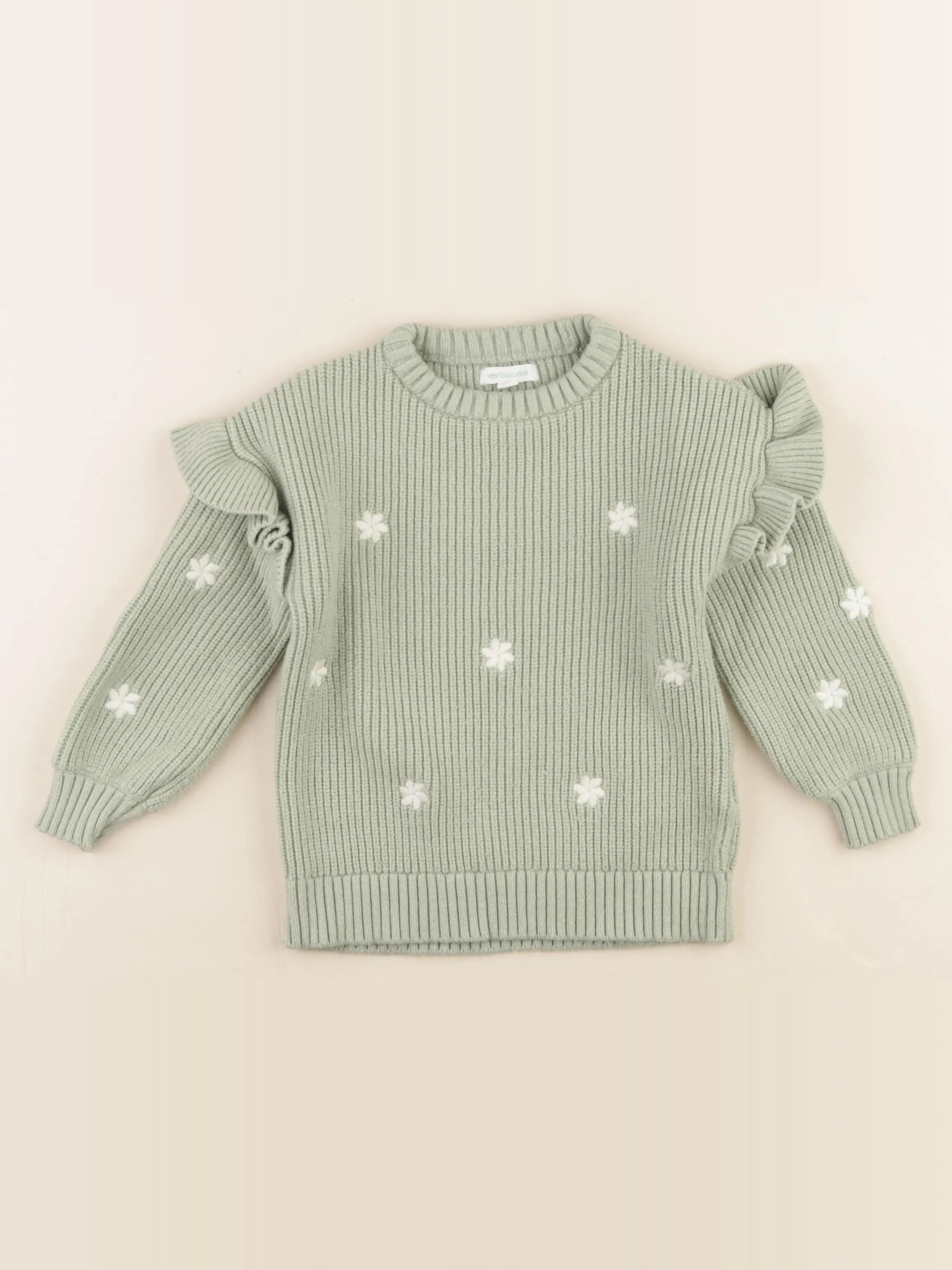 Vertbaudet - pull vert - 4 ans
