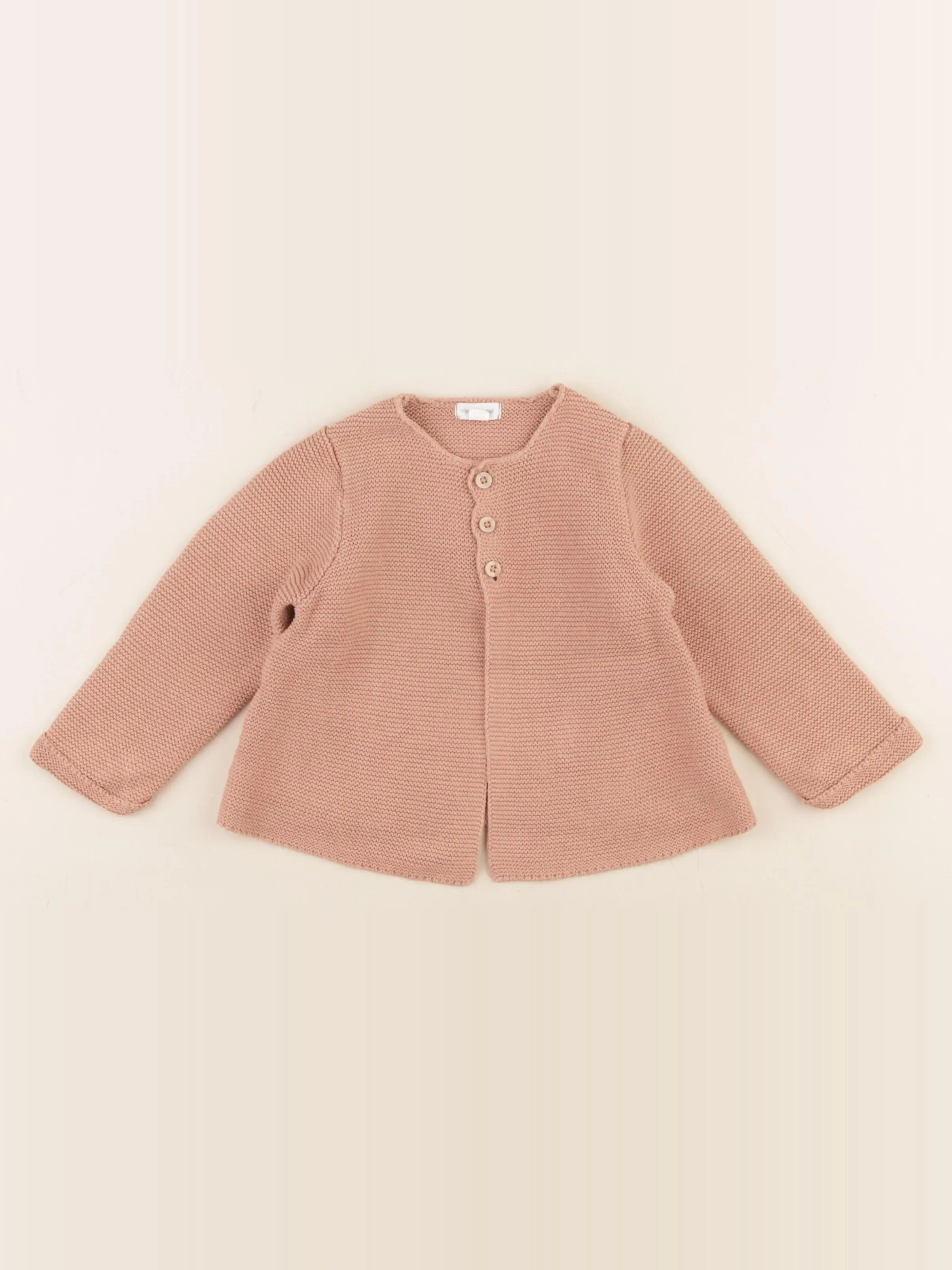 Vertbaudet - gilet marron - 12 mois