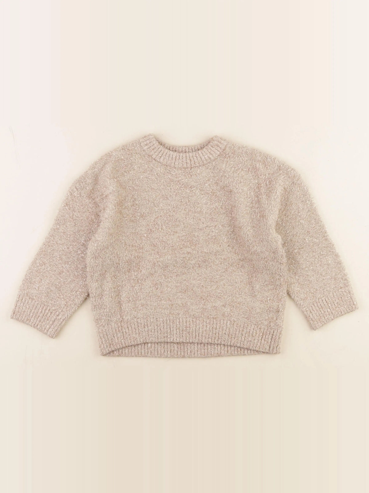Vertbaudet - pull or, marron - 4 ans