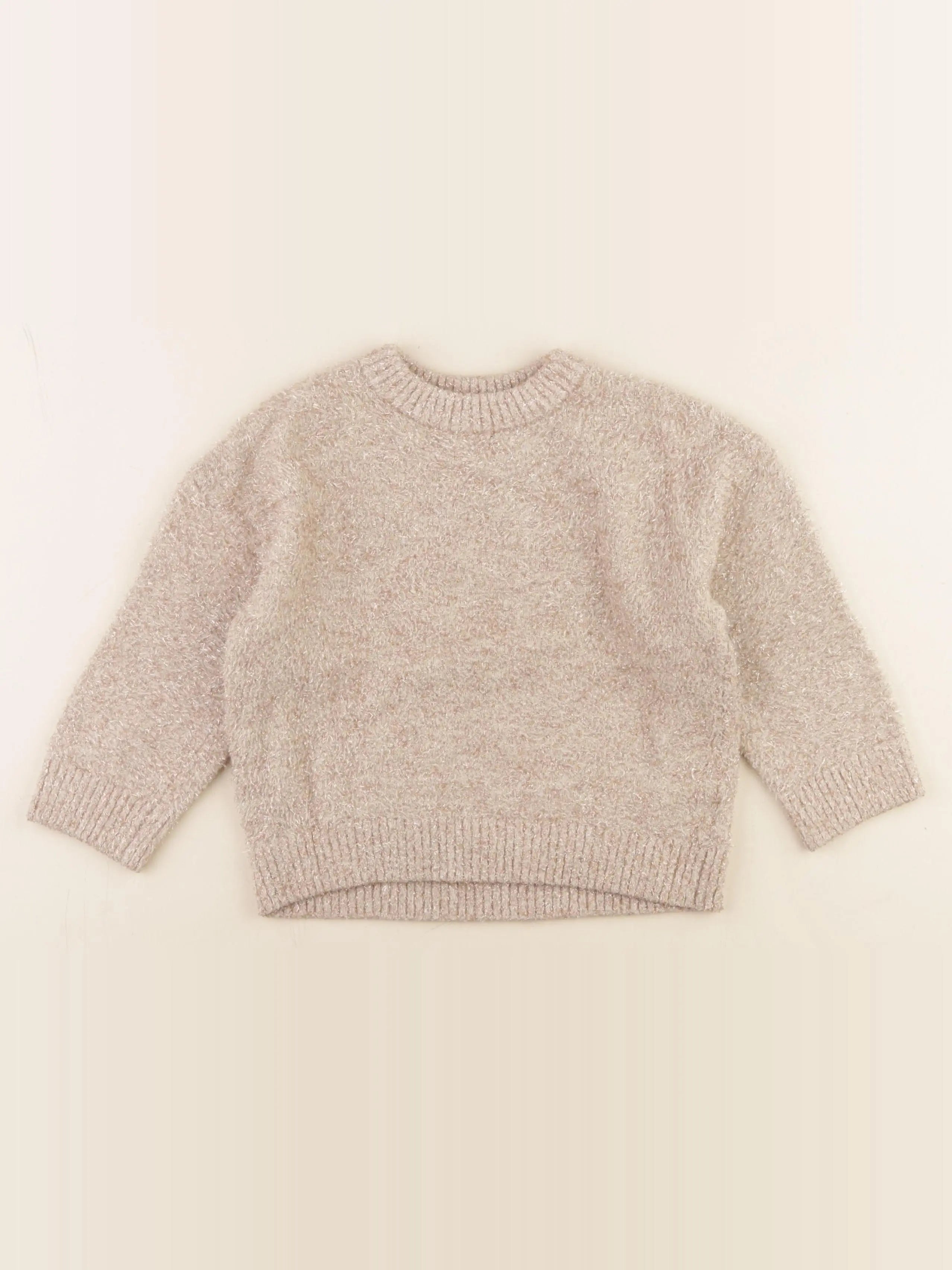 Vertbaudet - pull or, marron - 4 ans