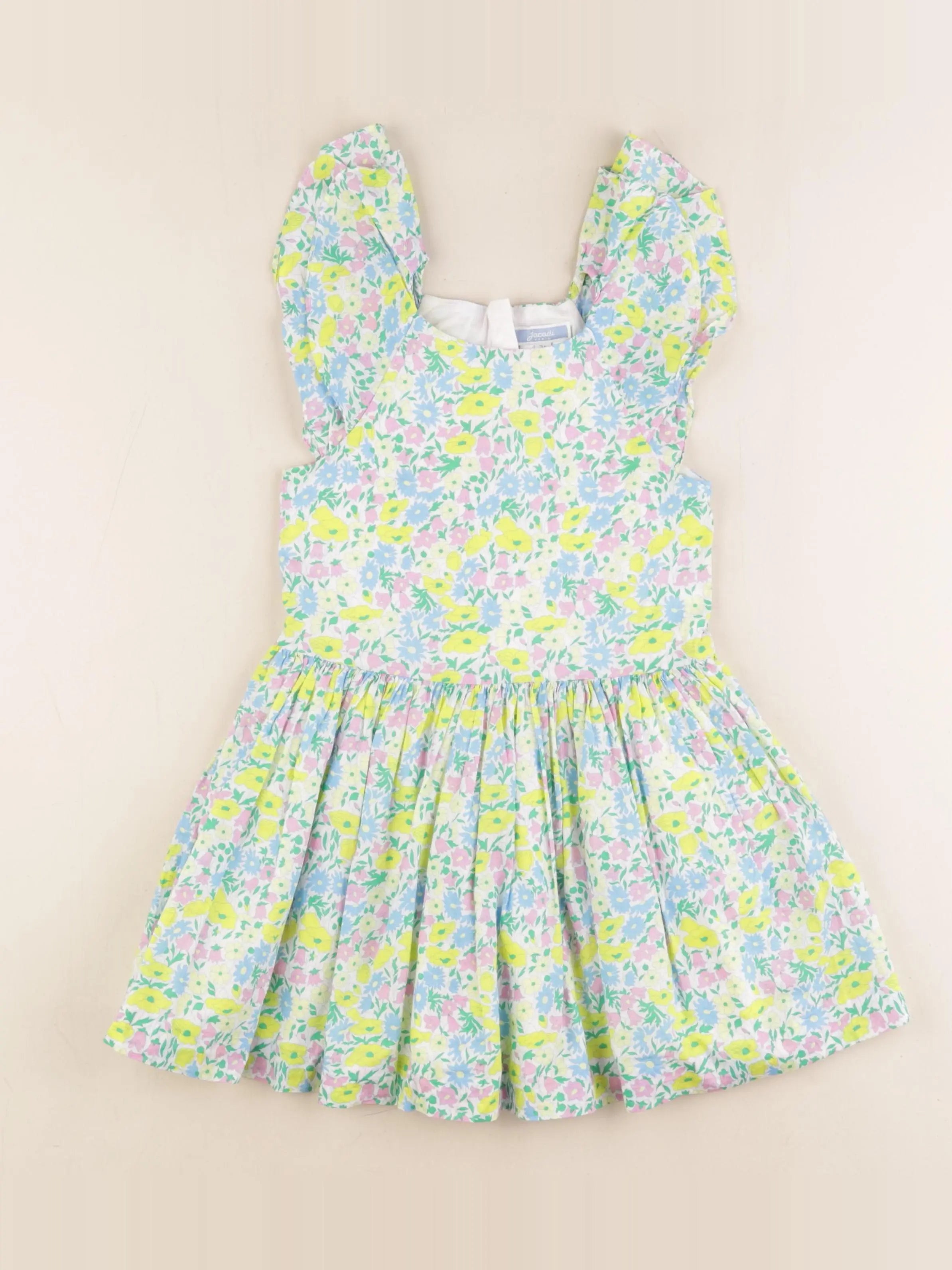 Jacadi - robe liberty bleu, jaune - 3 ans