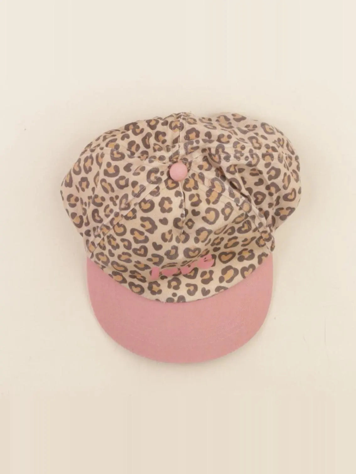 Vertbaudet - casquette marron, rose - 2/3 ans