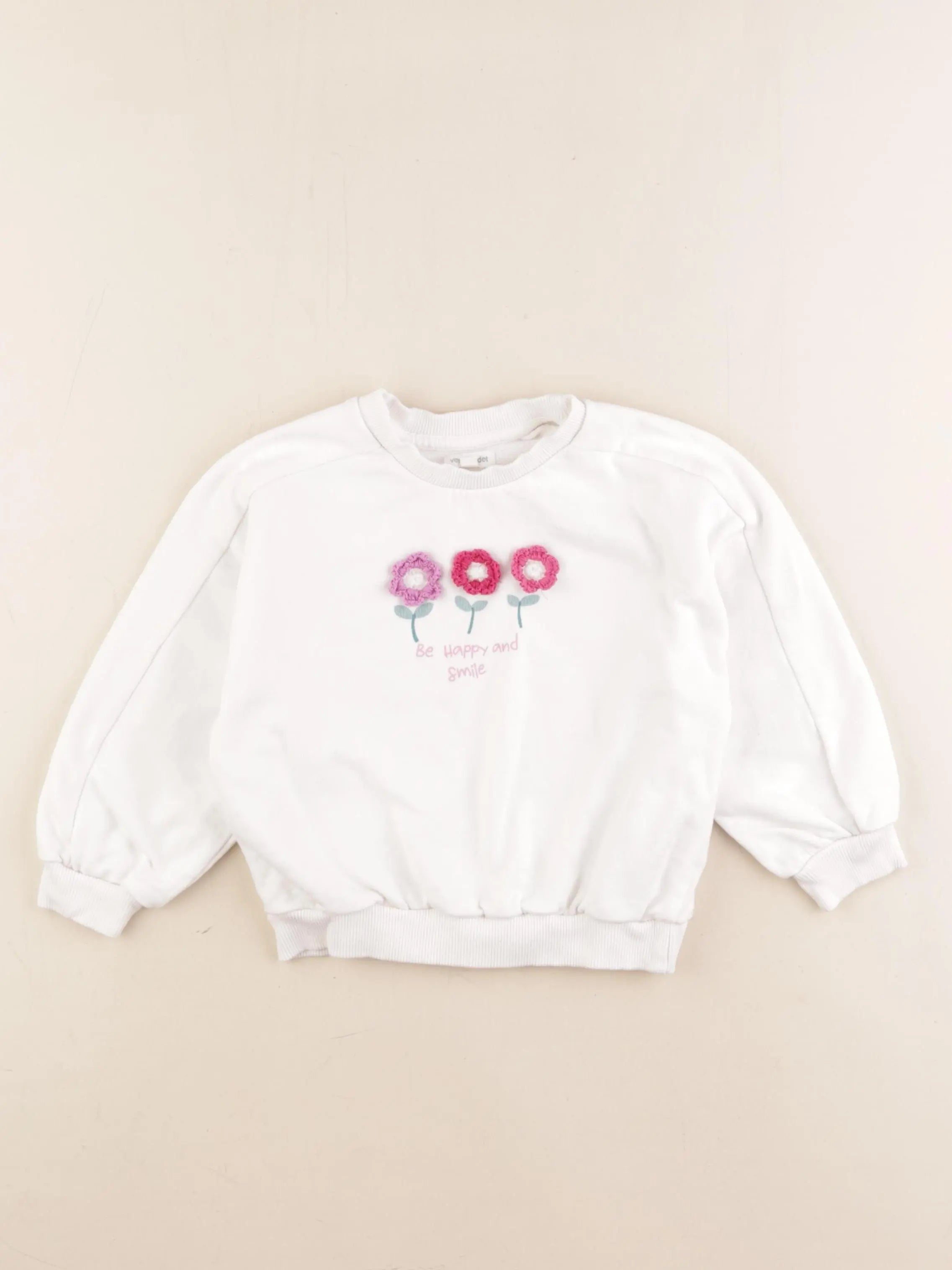 Vertbaudet - sweat blanc - 4 ans